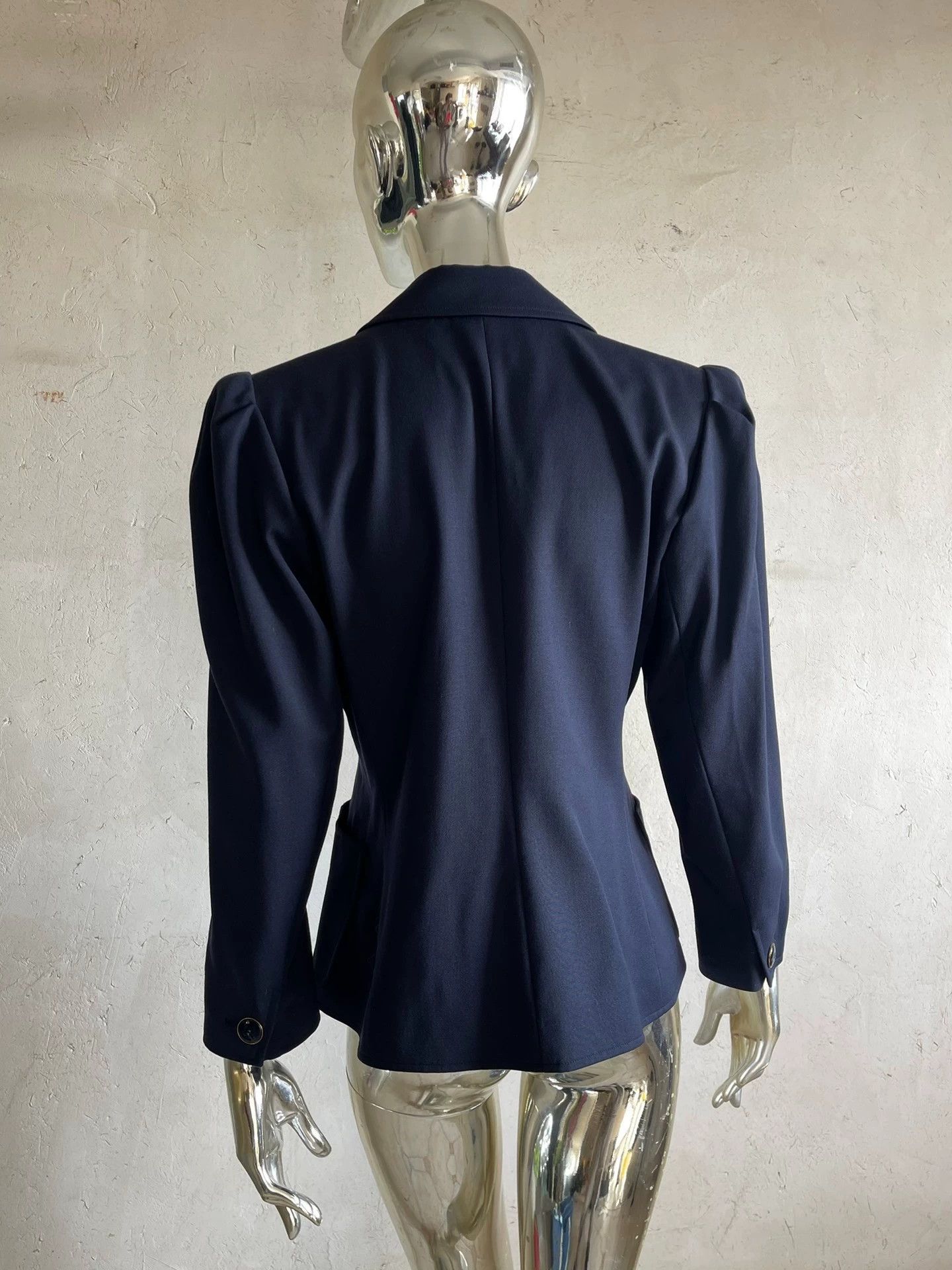 Yves Saint Laurent YSL Vintage Old Money Floral Bud Tailored Blazer Size M / US 6-8 / IT 42-44 - 5 Thumbnail