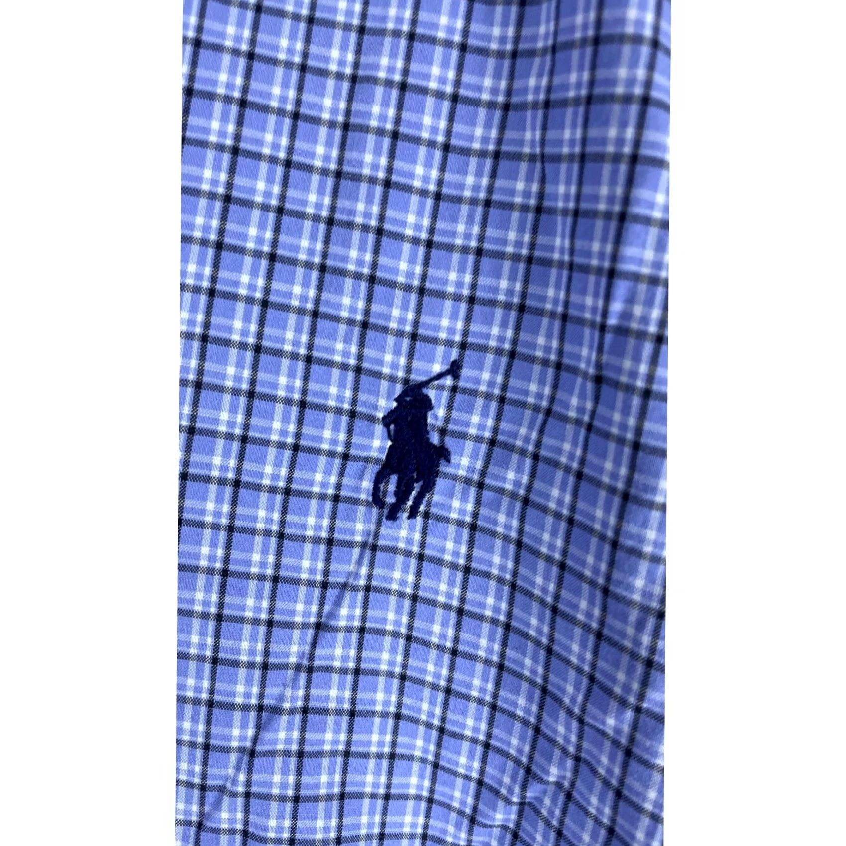 Ralph Lauren Ralph Lauren Yarmouth Mens 16 36/37 Blue Plaid Cotton Button Down Shirt Size 42R - 7 Thumbnail