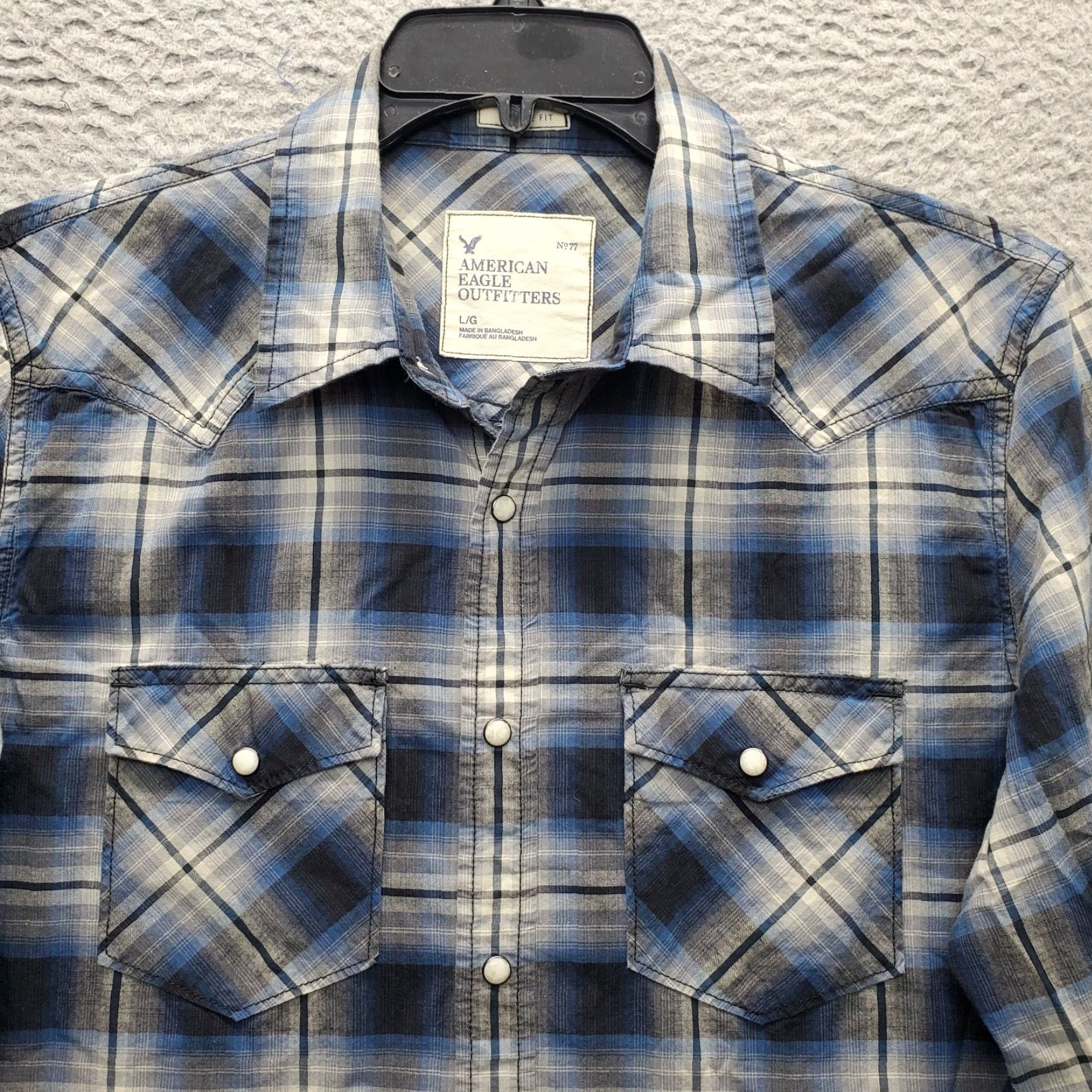 American Eagle Outfitters American Eagle Outfitters Western Shirt Mens L Plaid Vintage Pearl Snap Size US L / EU 52-54 / 3 - 7 Thumbnail