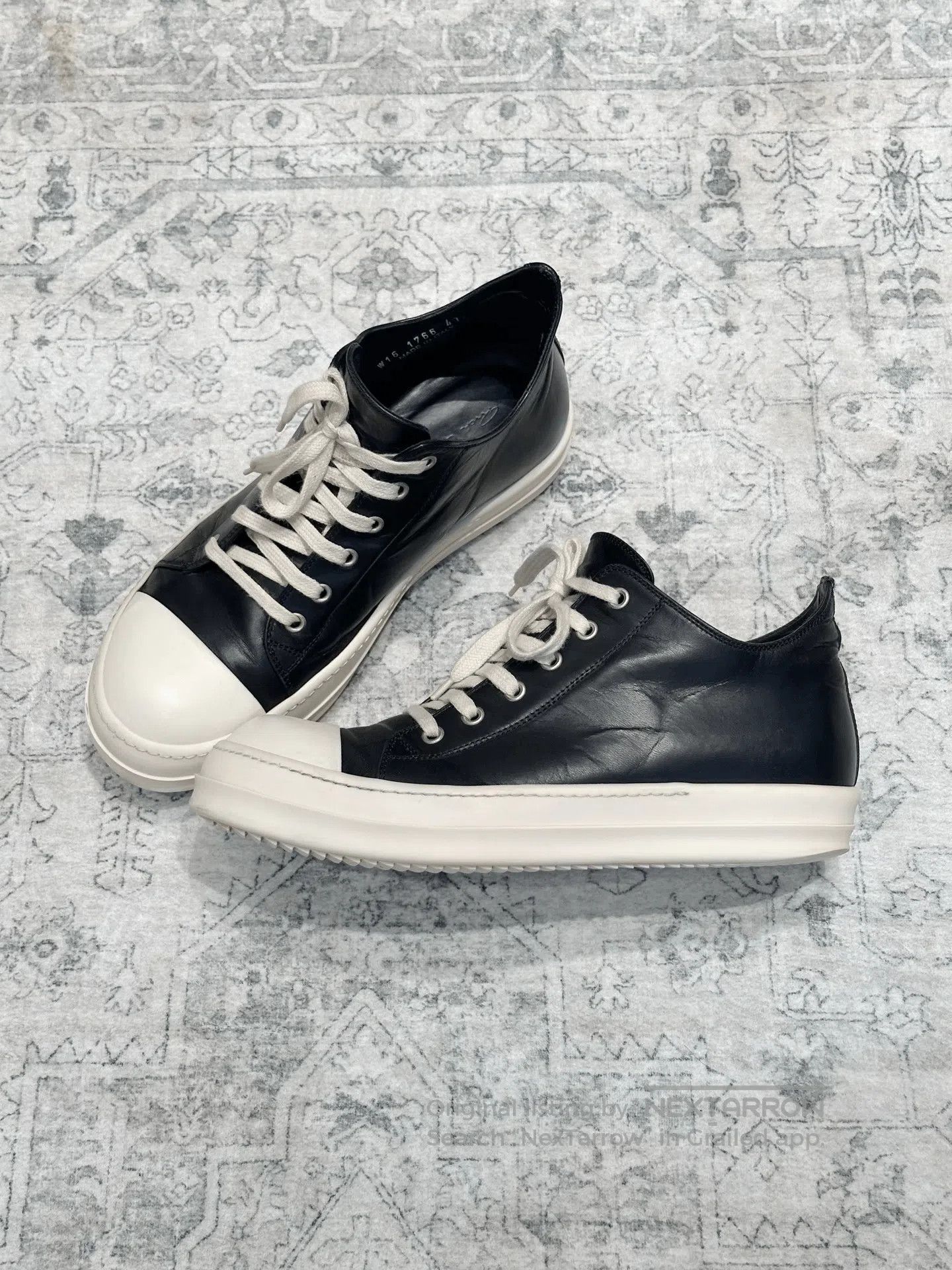 Rick Owens Rick Owens Main Line Leather Low-Top. Size US 8.5 / EU 41-42 - 5 Thumbnail