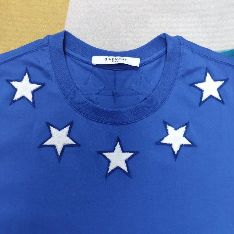 Givenchy Givenchy Flock Collar Starry Blue Short Sleeve T-Shirt Size US L / EU 52-54 / 3 - 3 Thumbnail