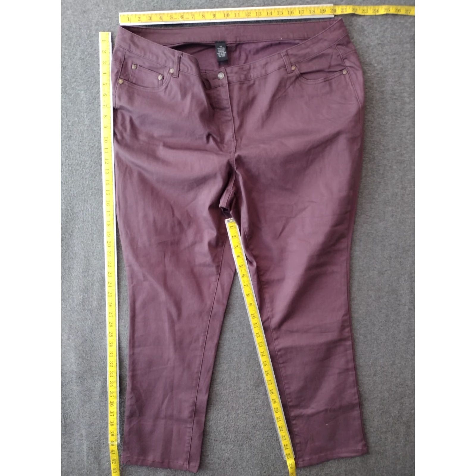 Vintage Woman Within Skinny Jeans Women 24W Pink Stretch Pockets Size 42" / US 20 - 4 Thumbnail