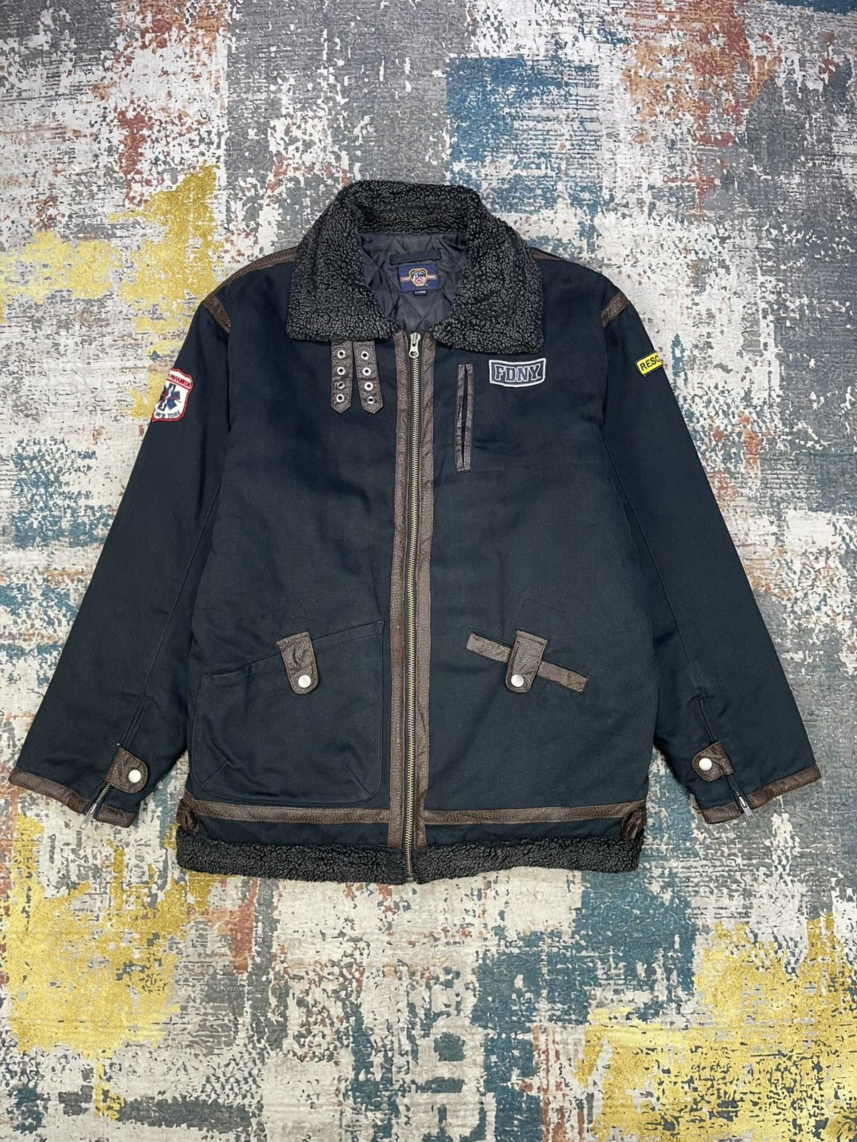 Japanese Brand FDNY Fire Rescue Military B3 Type Jacket Size US XL / EU 56 / 4 - 1 Thumbnail