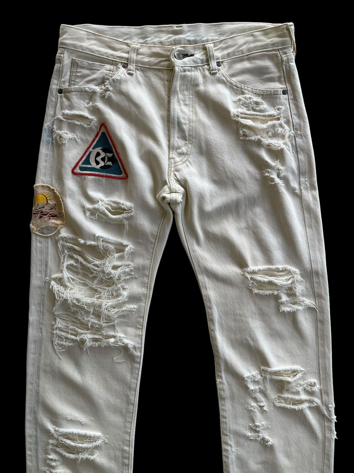 Billionaire Boys Club BBC Destroyed Ripped Jeans Size US 32 / EU 48 - 16 Thumbnail