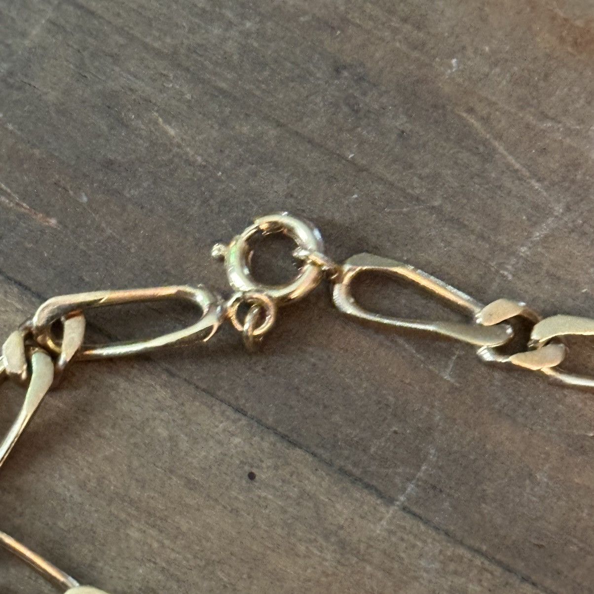 Vintage Vintage gold tone figaro chain necklace Size ONE SIZE - 4 Thumbnail