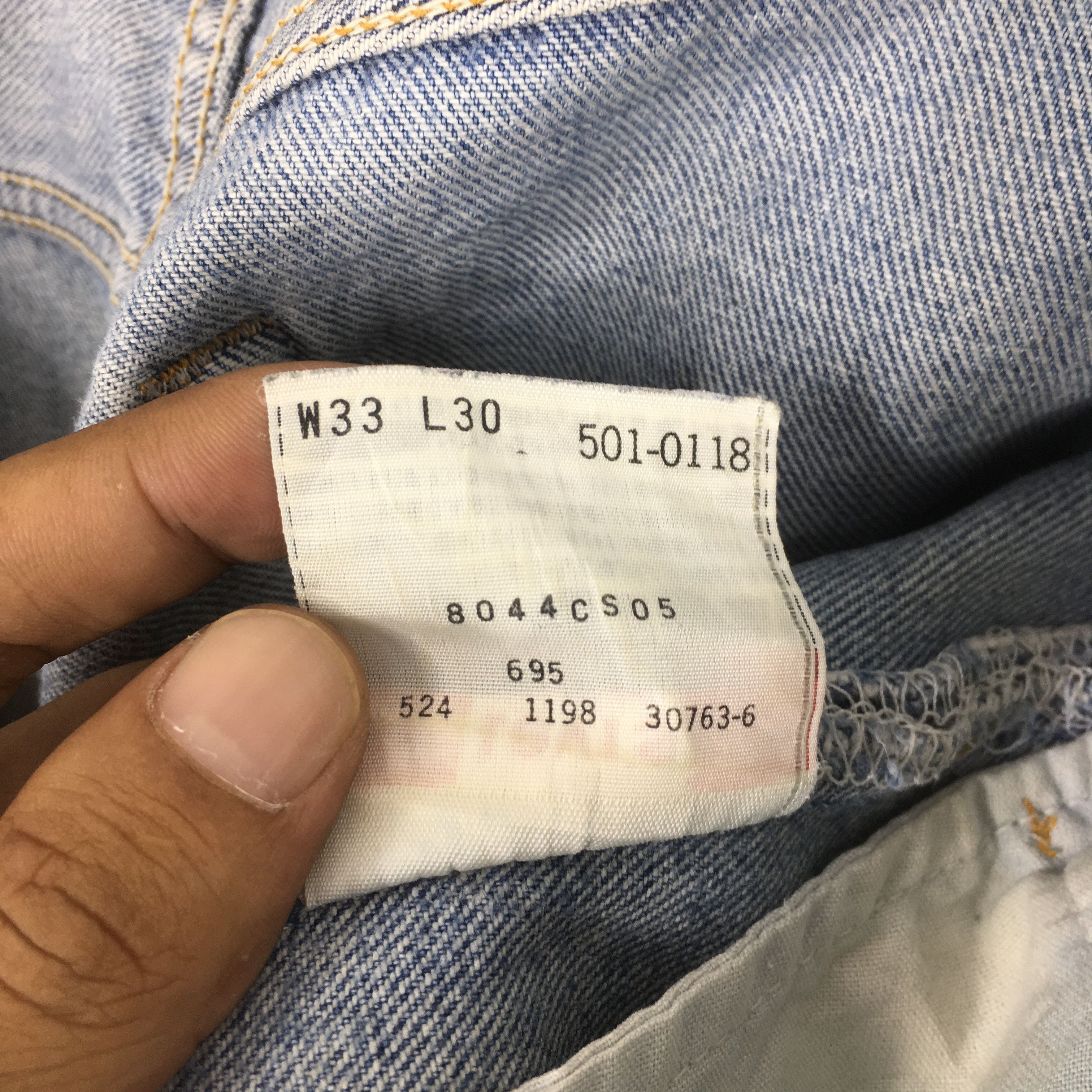 Levi's Size 30x29 Vintage 90s Levi's 501 Straight Cut Denim S1824 Size US 30 / EU 46 - 13 Thumbnail
