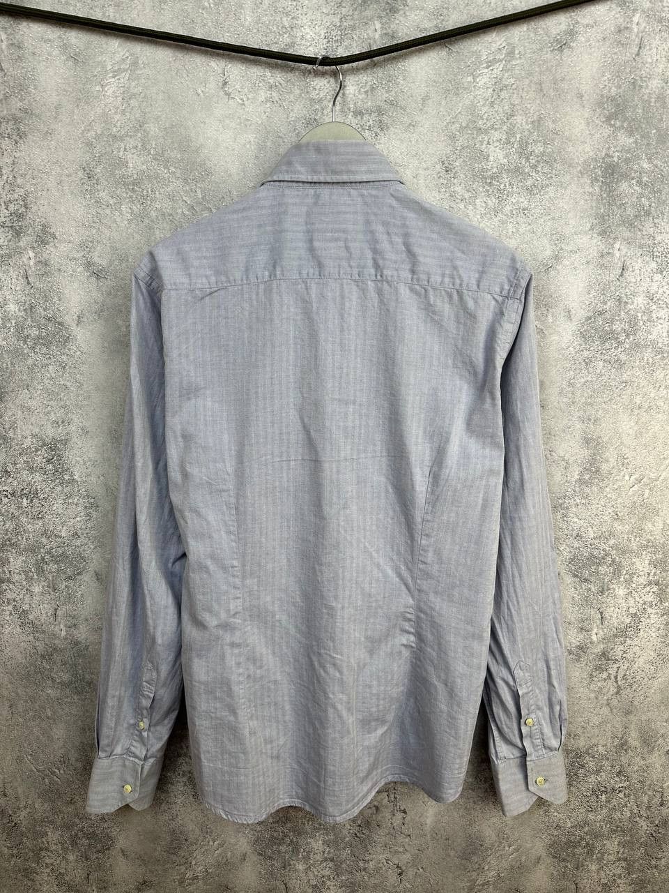 Romeo Gigli Romeo Gigli Milano Slim Fit Button-Up Shirt Light Gray/Blue Size US XL / EU 56 / 4 - 2 Thumbnail