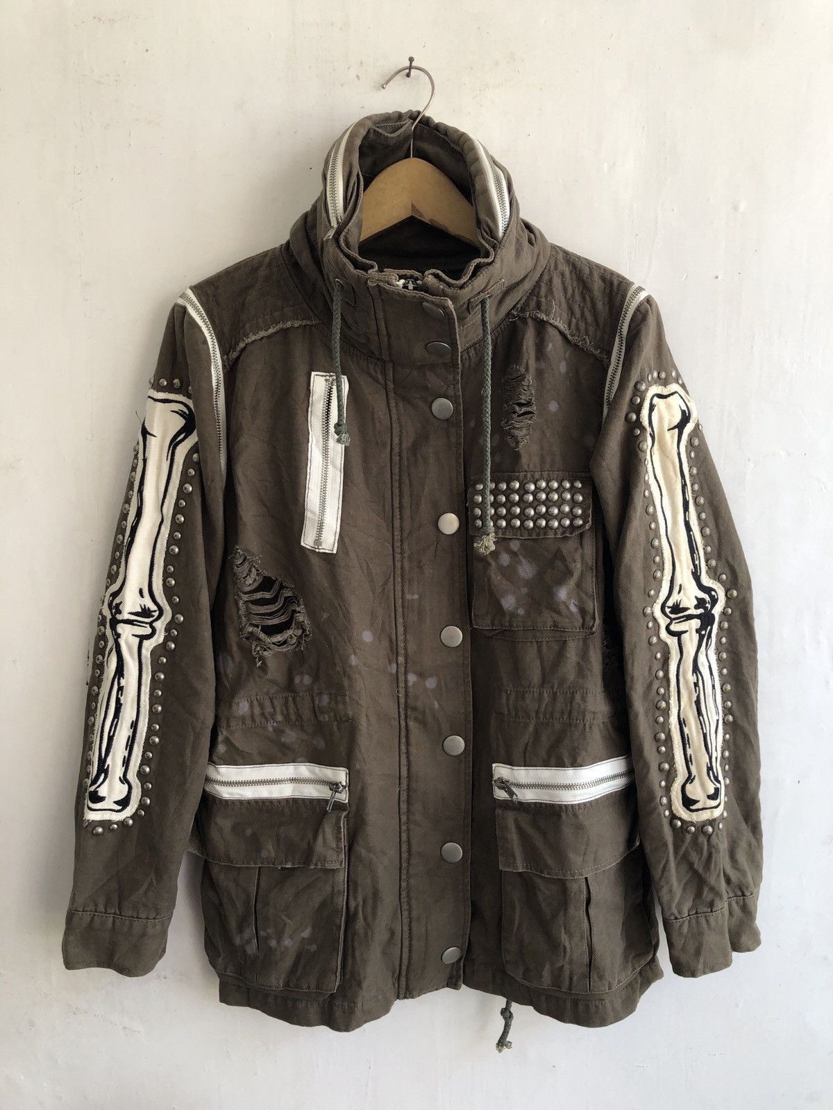 If Six Was Nine × Japanese Brand GLAD NEWS BONES ZIPER PARKAS Size US M / EU 48-50 / 2 - 1 Thumbnail