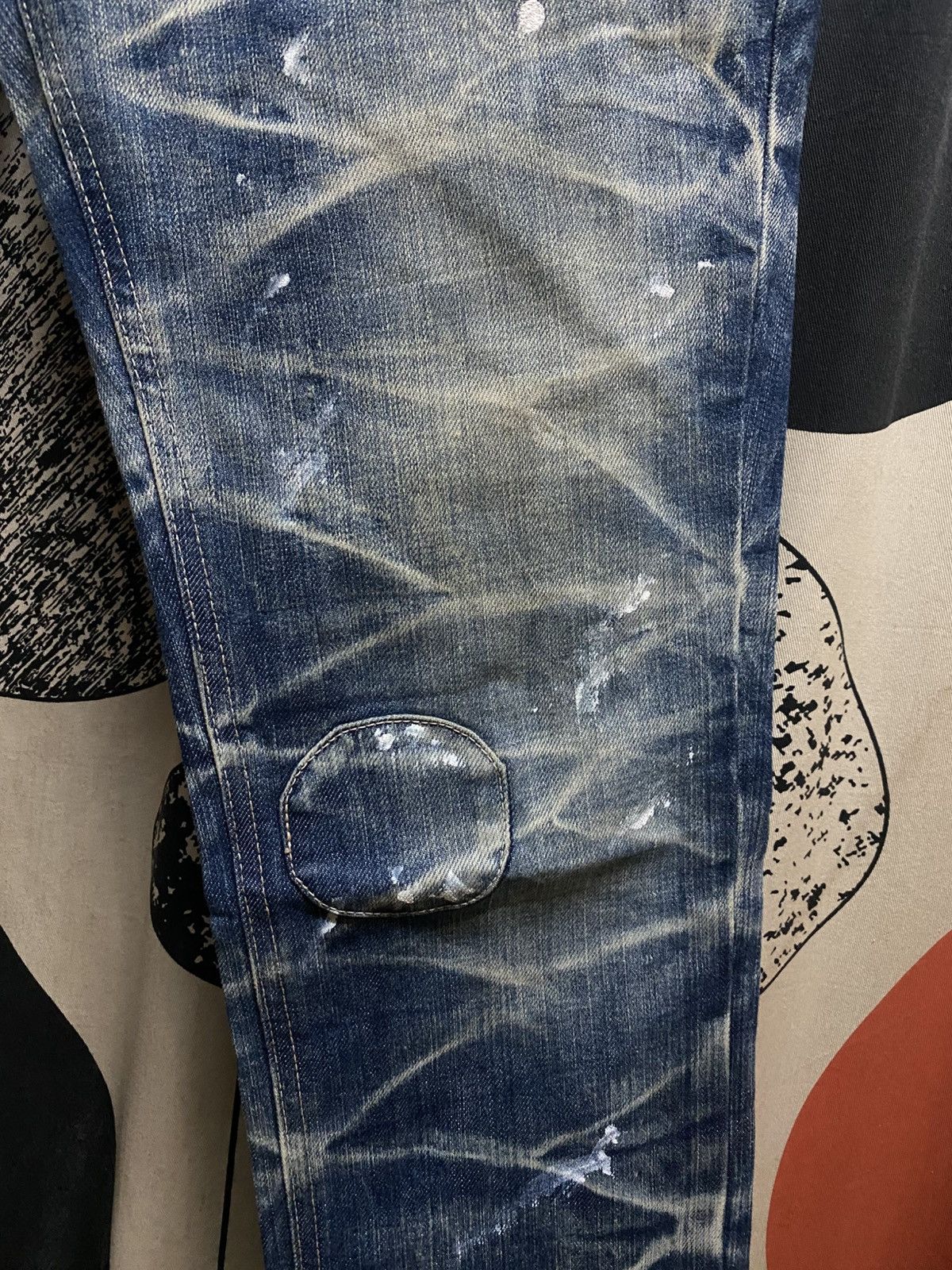 Neil Barrett Black Barret By Neil Barrett Distressed Full Honeycomb Jeans Size US 32 / EU 48 - 4 Thumbnail