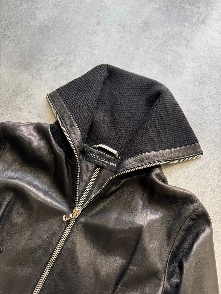 Dolce & Gabbana × Vintage AW2003 Dolce & Gabbana Multi-Zip Leather Jacket Size S / US 4 / IT 40 - 6 Thumbnail