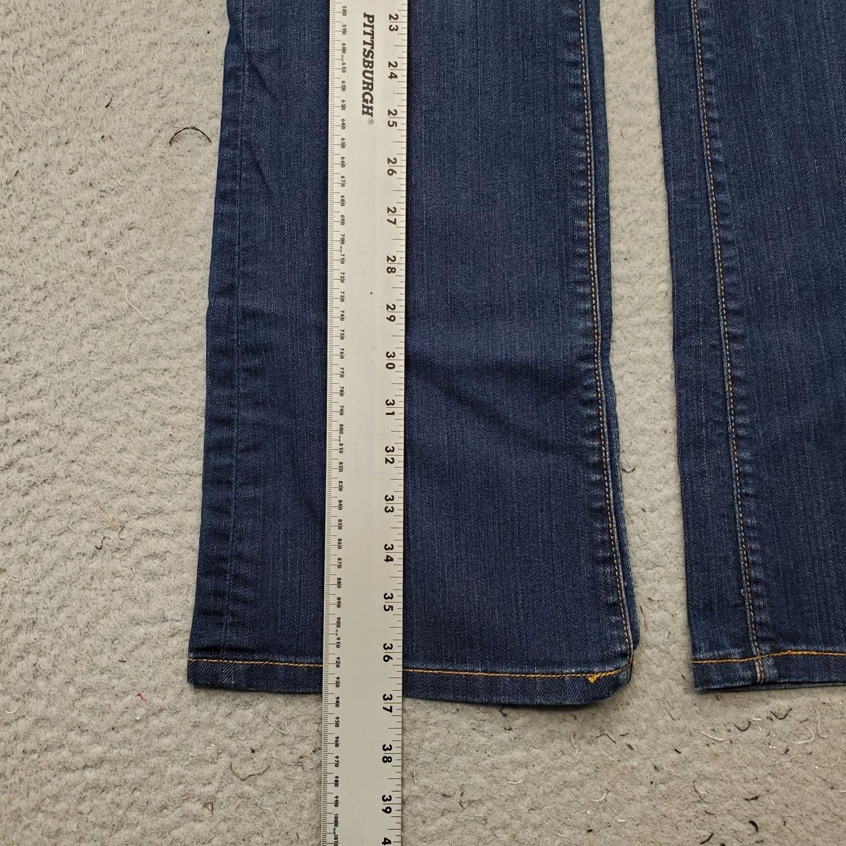 Loft LOFT Curvy Bootcut Jeans Womens Petites 10P Blue Denim Stretch Boho Streetwear Jeans Women 10P Blue Denim Bootcut Modern Casual Whimsy Size 32" / US 10 / IT 46 - 3 Thumbnail