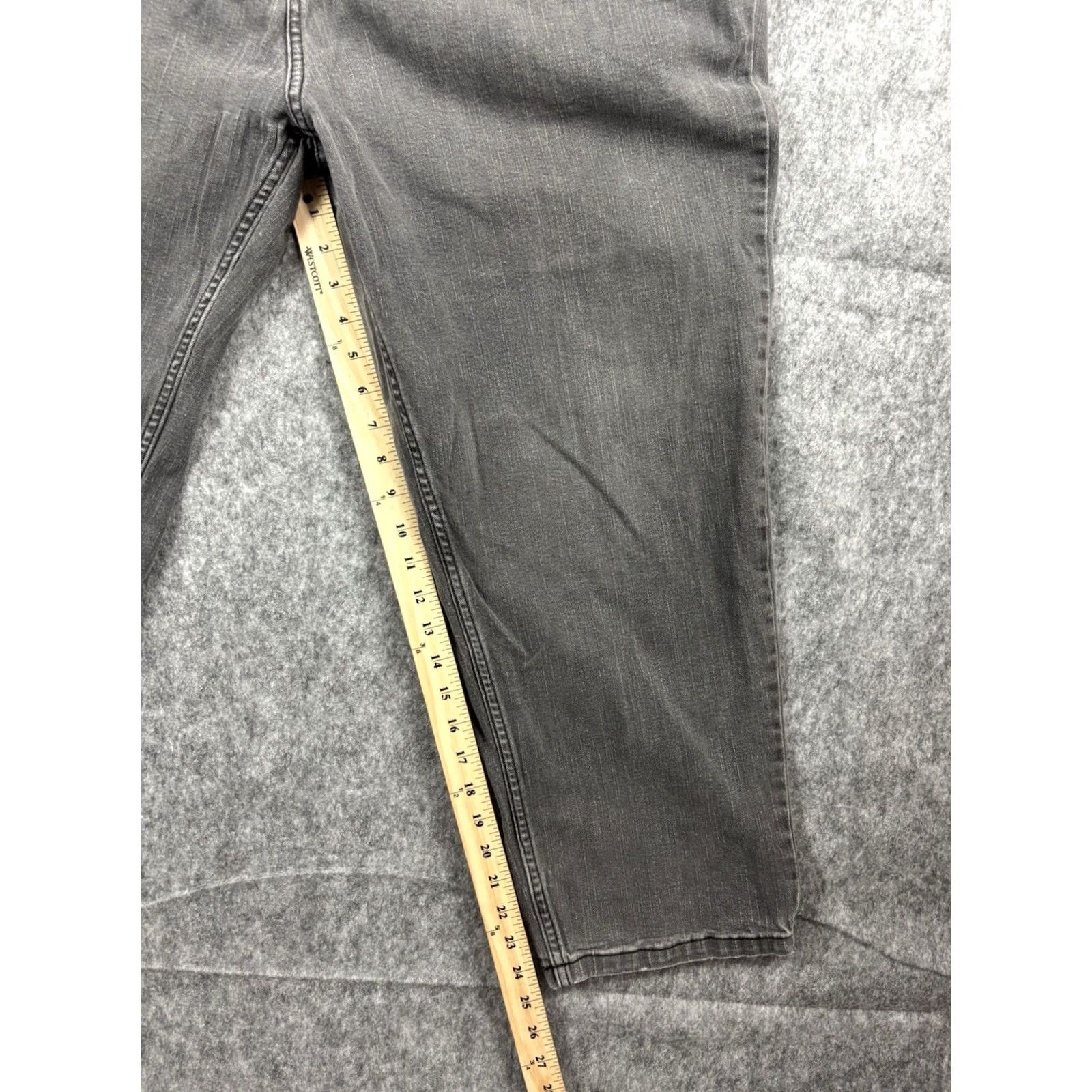 Vintage Harbor Bay Jeans Mens Black Regular Fit Stretch Denim 44x28 Big & Tall 90s Pockets Button Zipper Comfort 28in Inseam Size US 44 / EU 60 - 7 Thumbnail