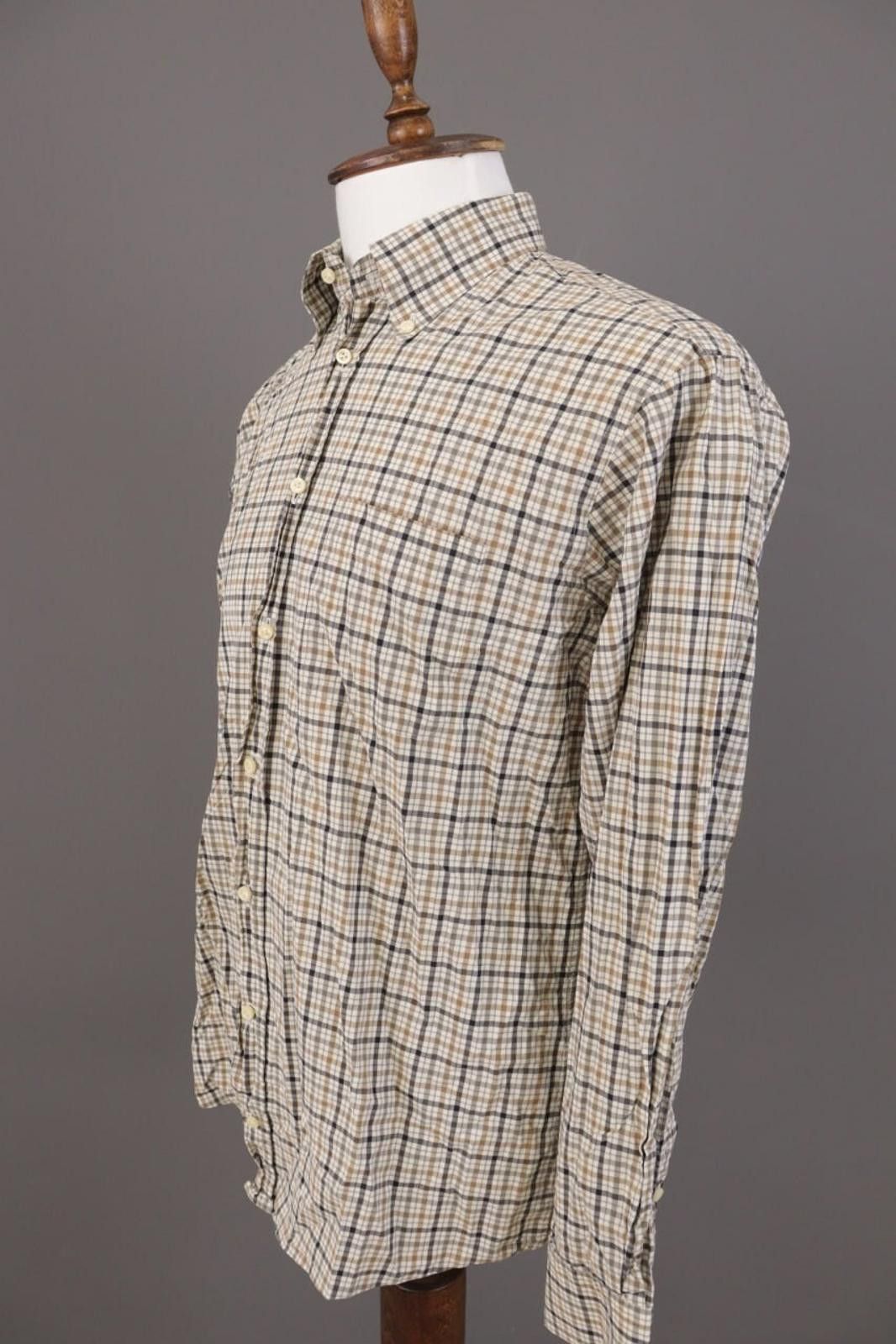 Designer Van Laack Royal Multicolor Check Button Down Shirt Size L Size US L / EU 52-54 / 3 - 6 Thumbnail