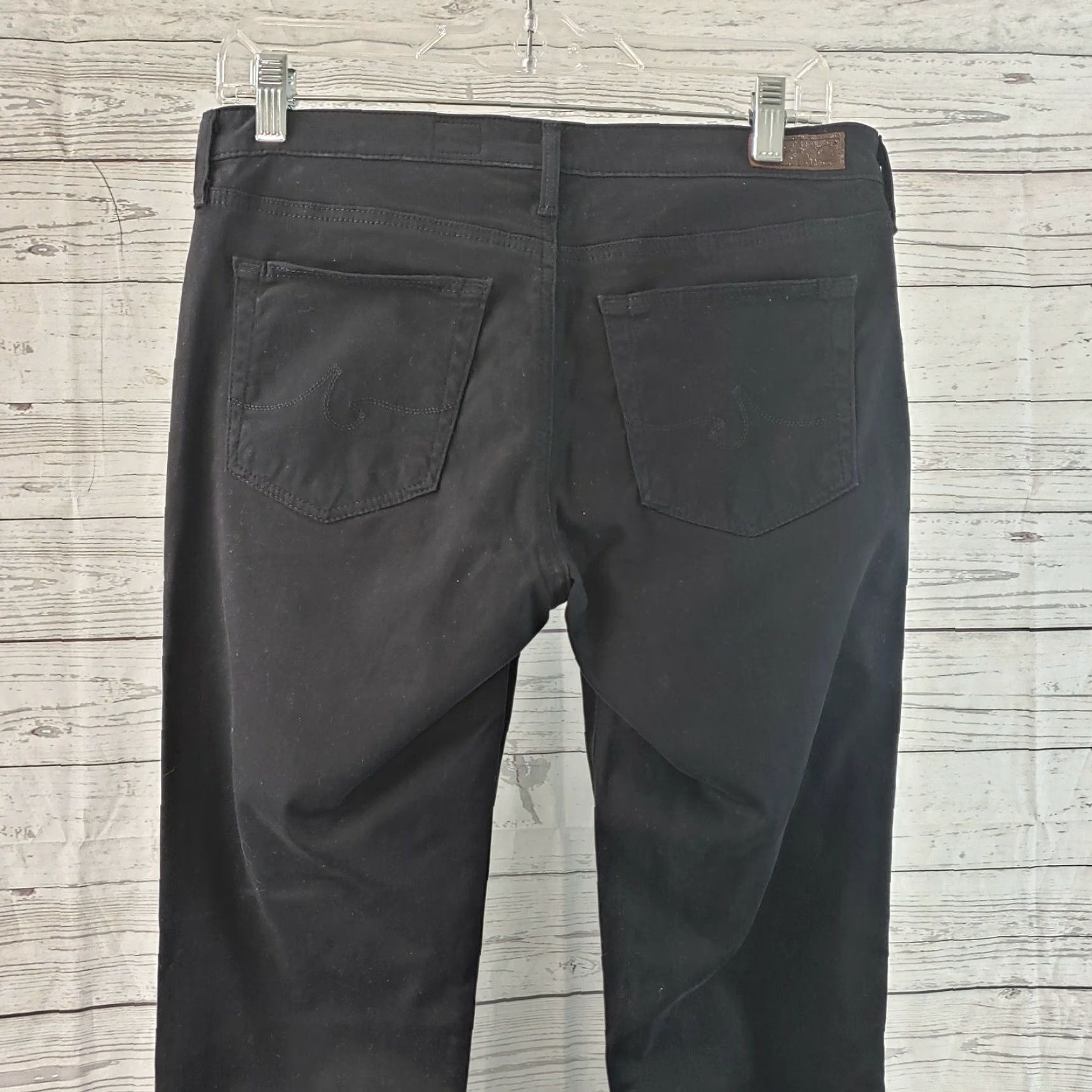 Vintage Adriano Goldschmied Womens Leggings The Middi Mid Rise Sz 29 Solid Black Size 29" - 4 Thumbnail