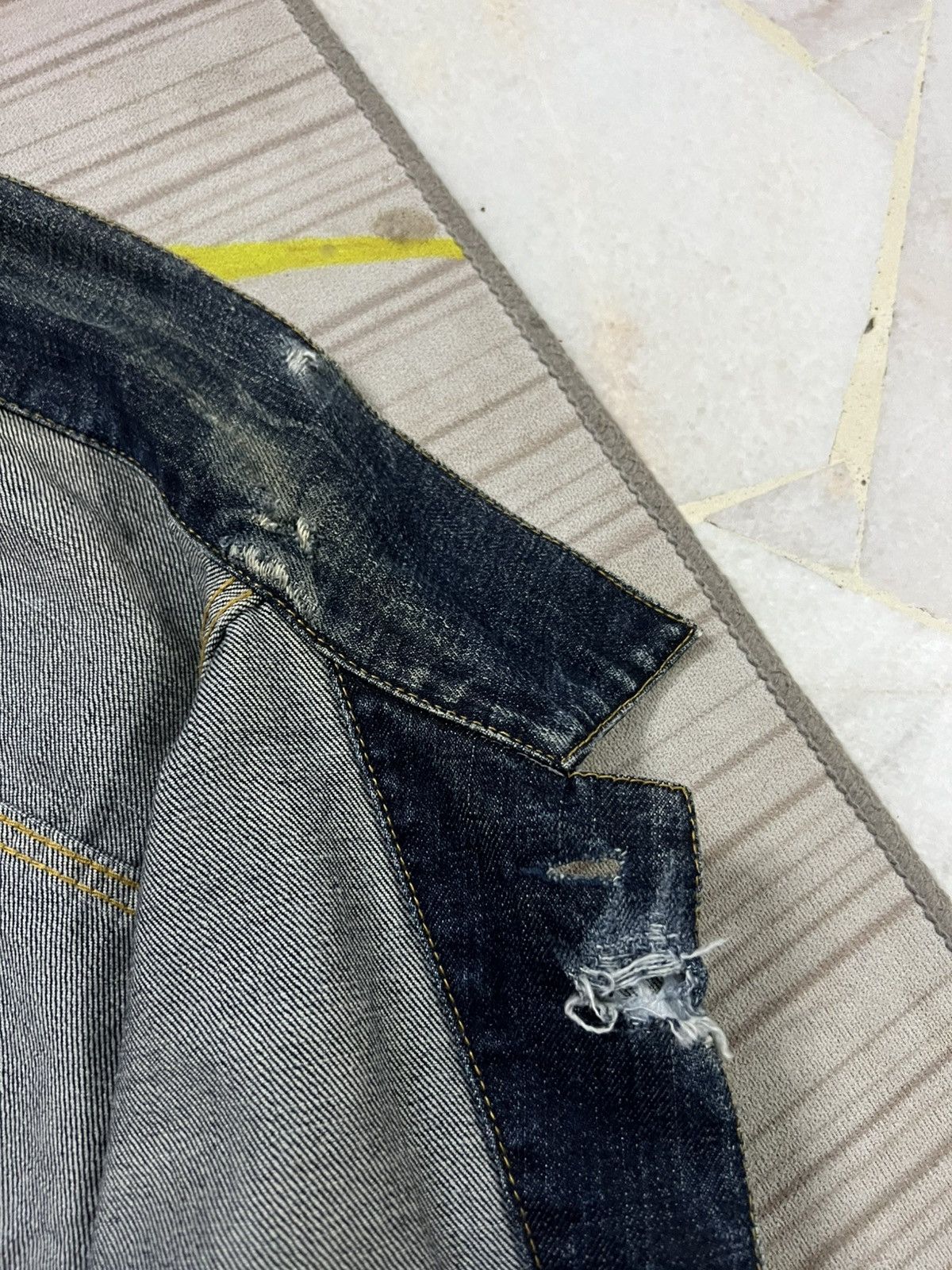 Japanese Brand 💥2000’s Uniqlo Distress Denim Jacket Size US S / EU 44-46 / 1 - 16 Thumbnail