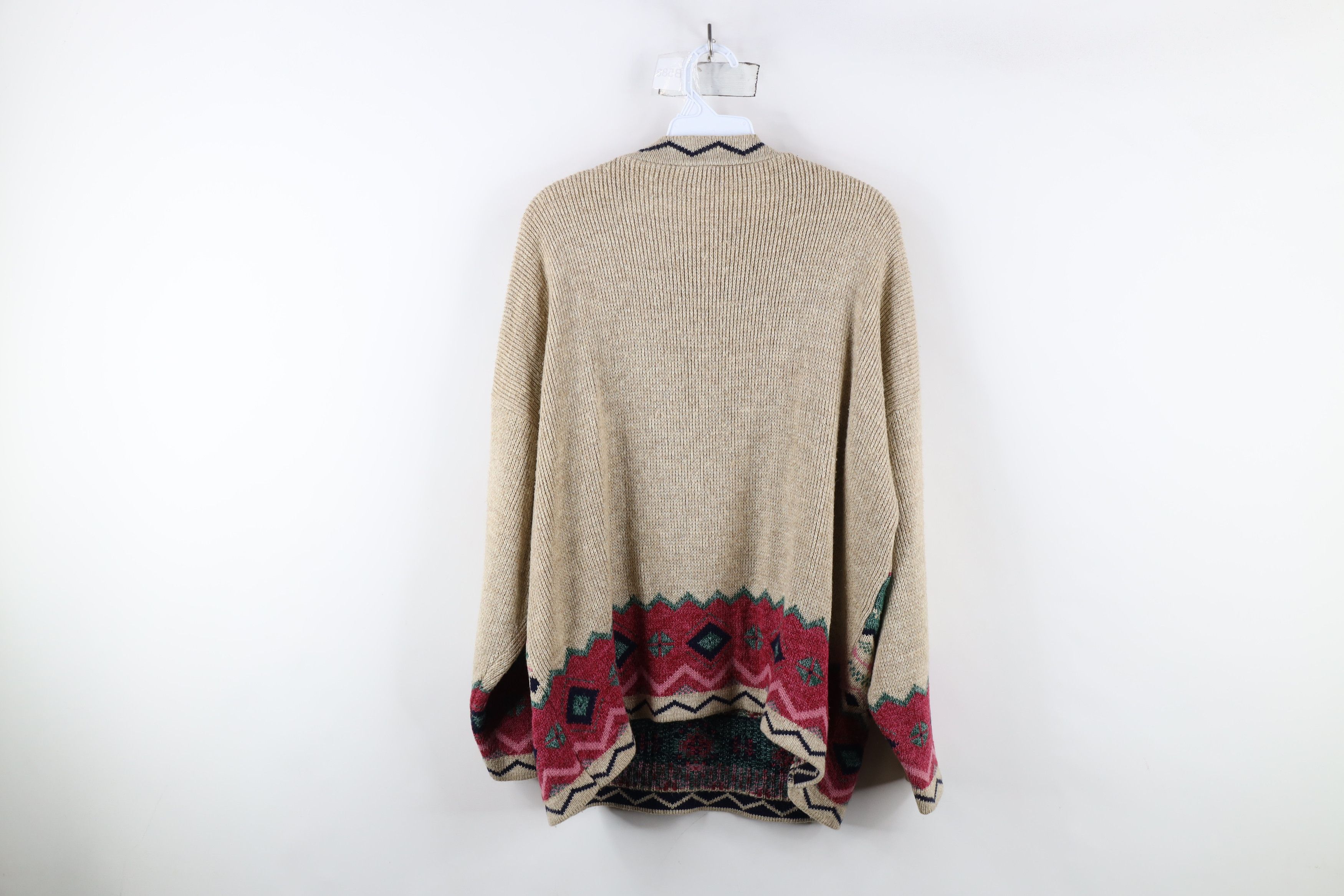 Vintage Vintage 90s Streetwear Fair Isle Knit Tunic Sweater USA Size L / US 10 / IT 46 - 8 Thumbnail