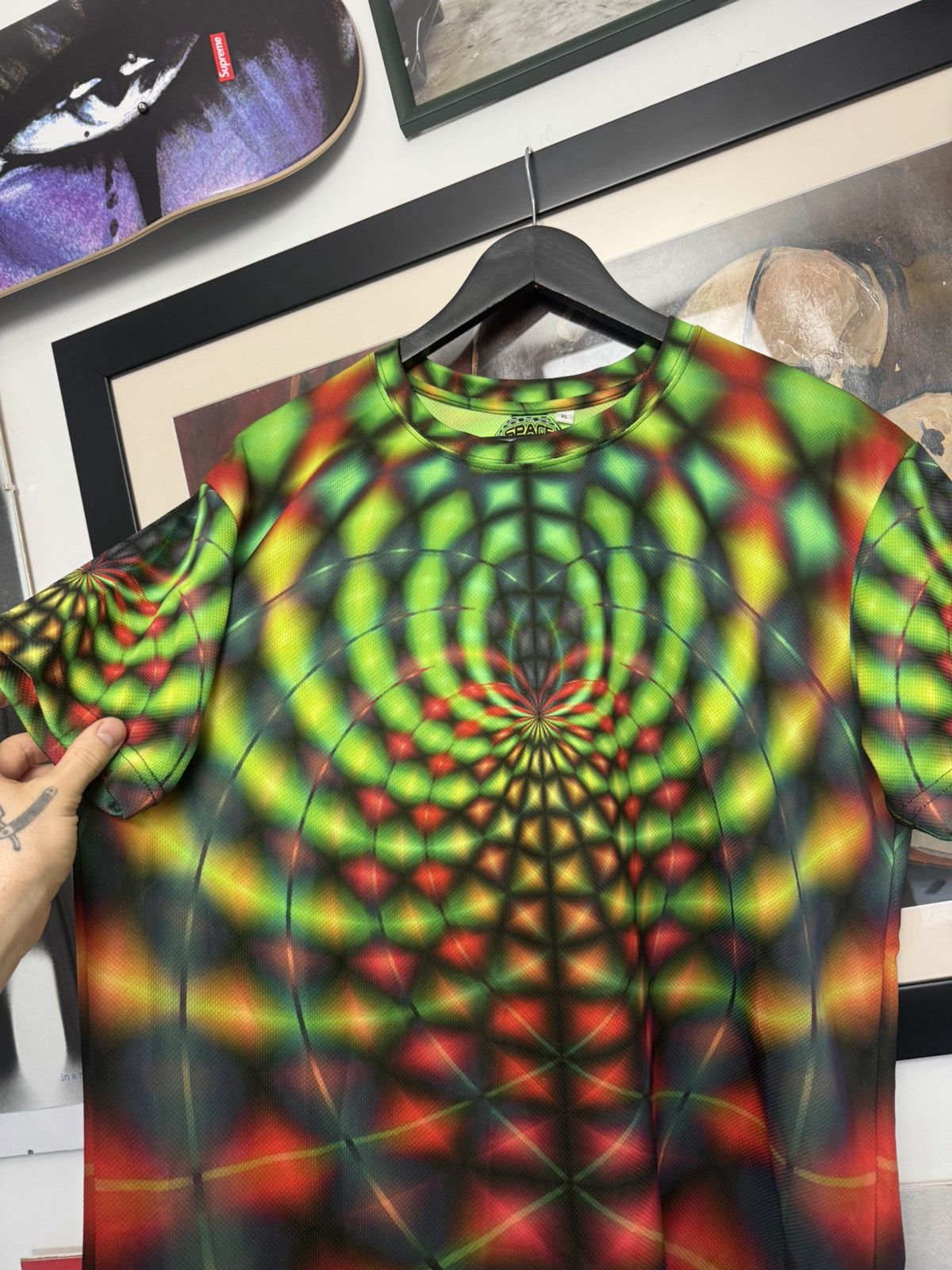 Vintage Vintage Space Tribe Psychodelic Techno Rave Sport Tee Drugs Size US L / EU 52-54 / 3 - 2 Thumbnail