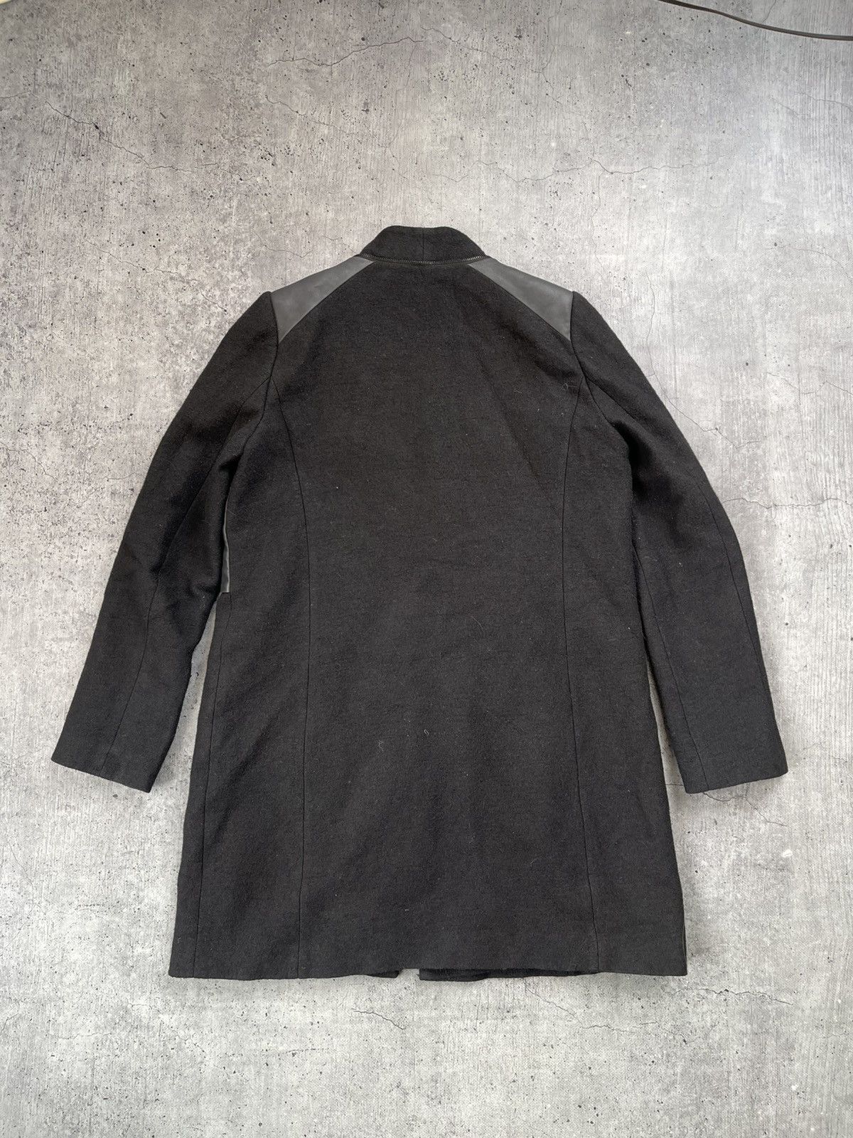 Calvin Klein Calvin Klein Wool Lather Coat Vintage Size US L / EU 52-54 / 3 - 10 Thumbnail