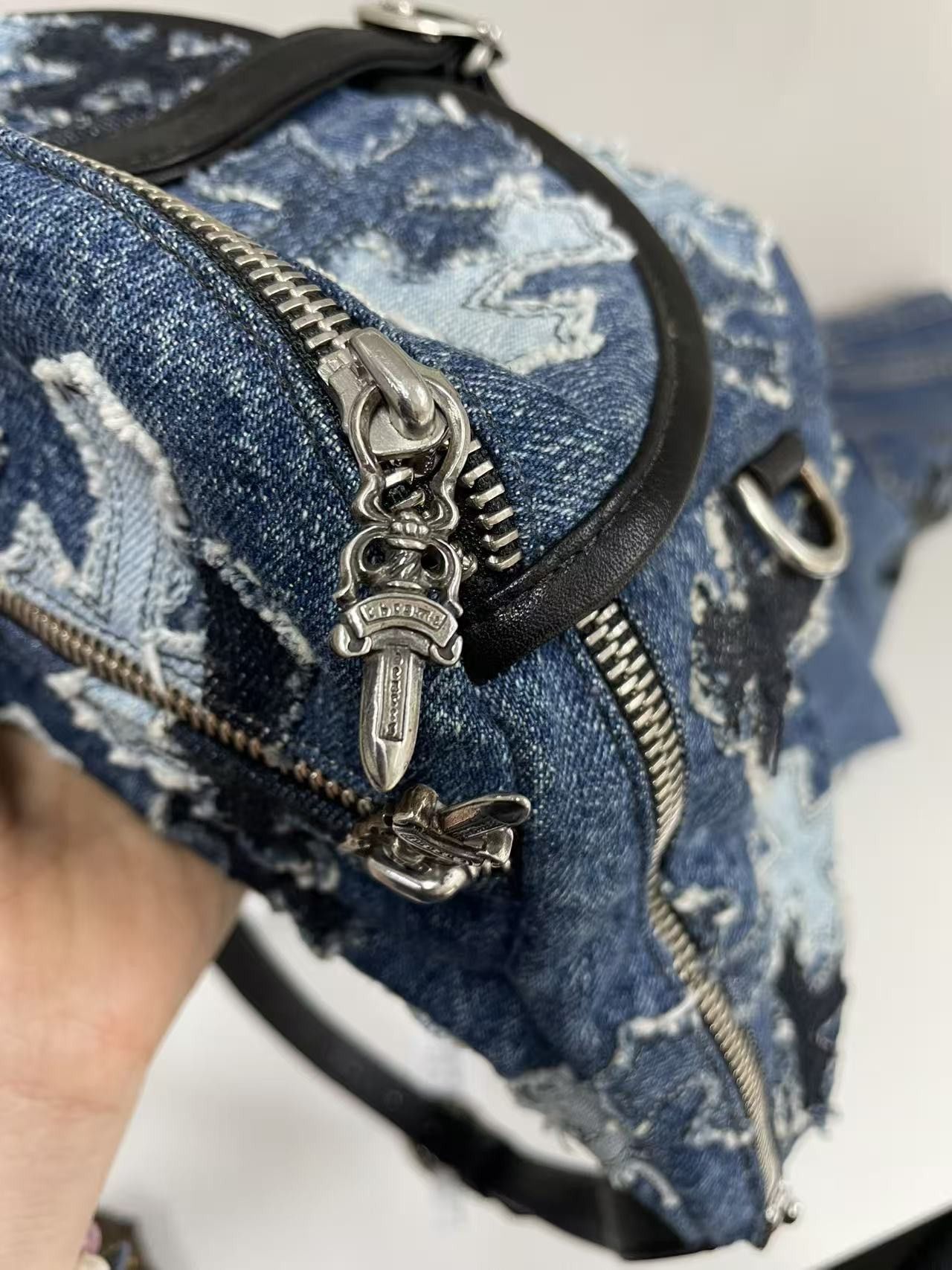 Chrome Hearts Chrome Hearts Denim Cross Patch Waist Bag Size ONE SIZE - 5 Thumbnail