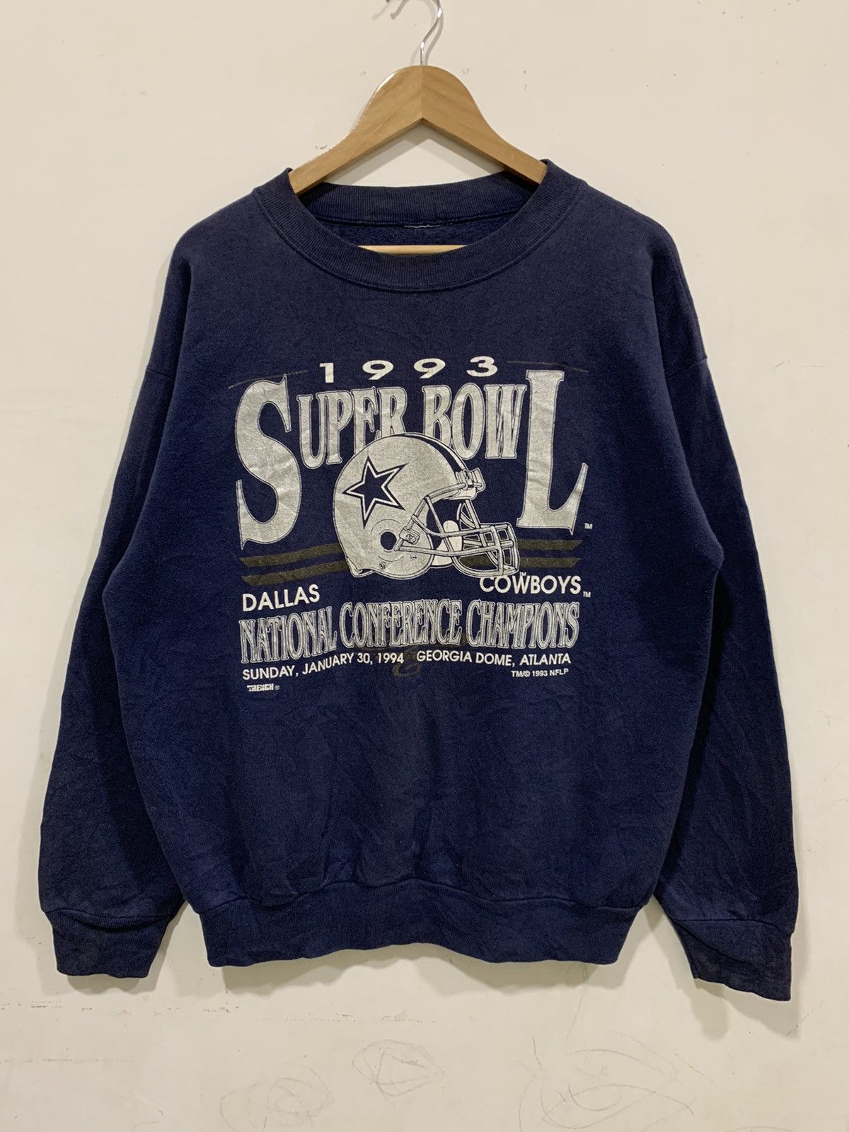 NFL Vintage 1993 Super Bowl NFL Sweatshirt Size US XL / EU 56 / 4 - 1 Thumbnail
