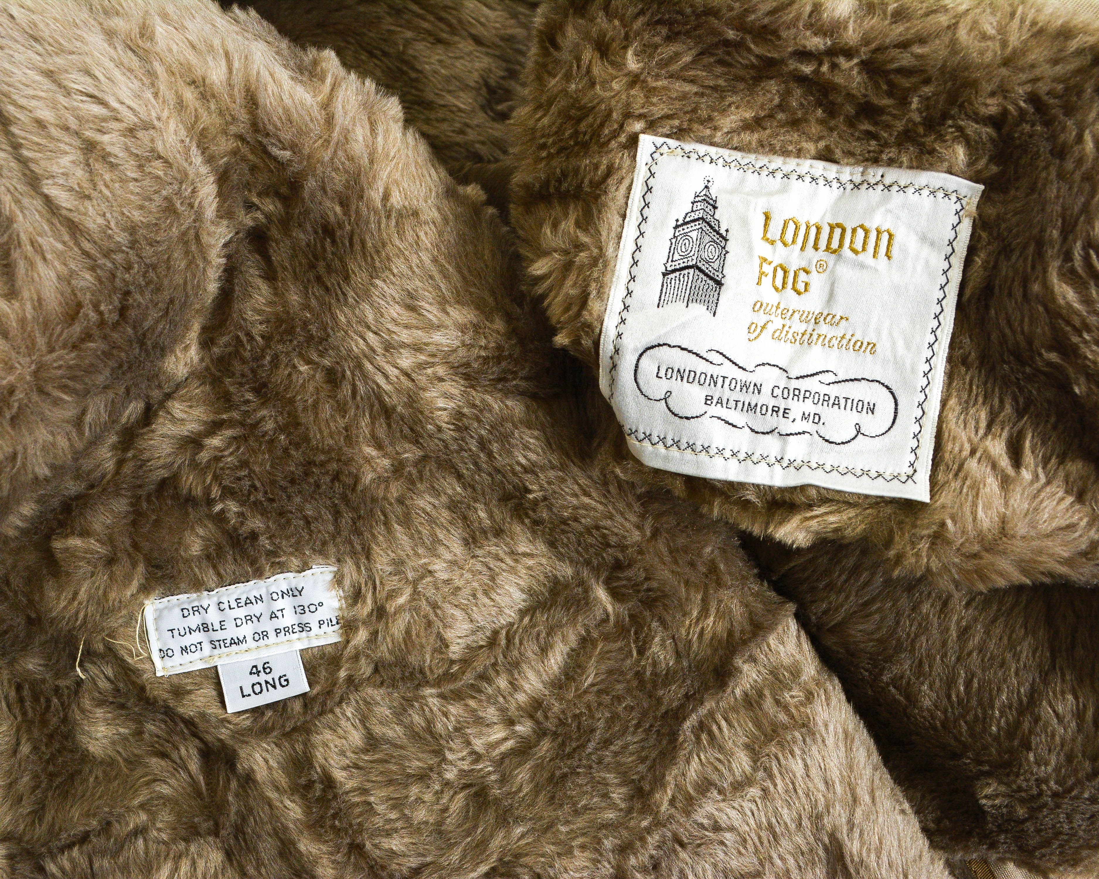 London Fog 70's Trench Over Coat Sherpa XL Winter Rain Jacket Mac L Size US XL / EU 56 / 4 - 6 Thumbnail