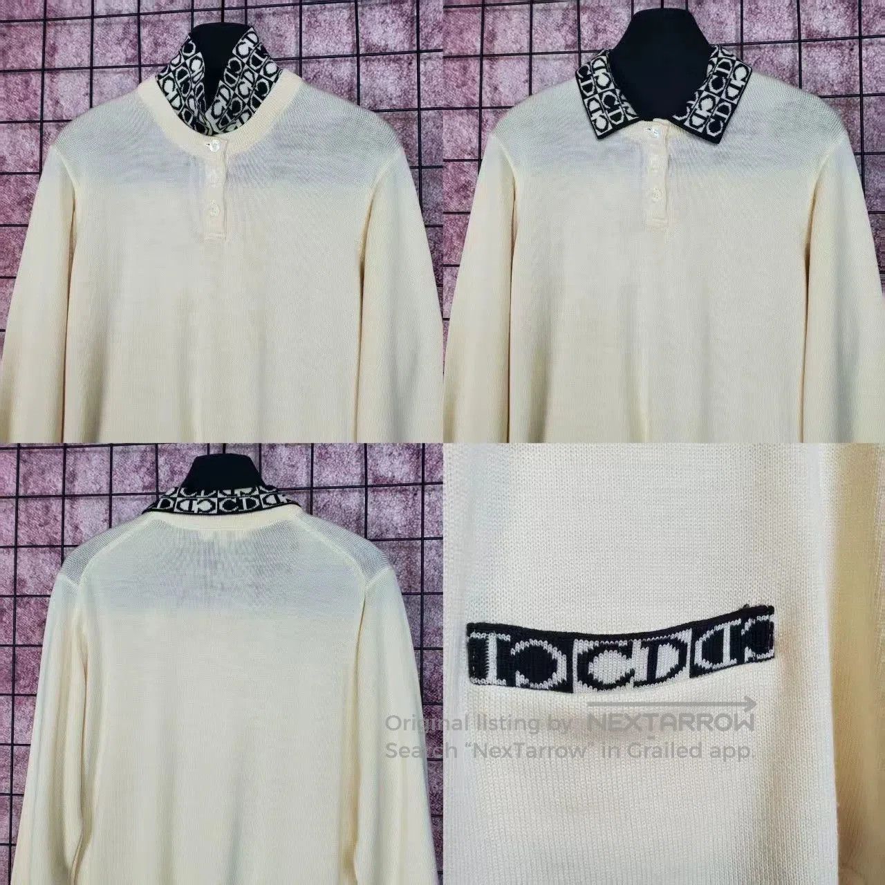 Dior dior vintage wool sweater with detachable collar. Size US L / EU 52-54 / 3 - 4 Thumbnail