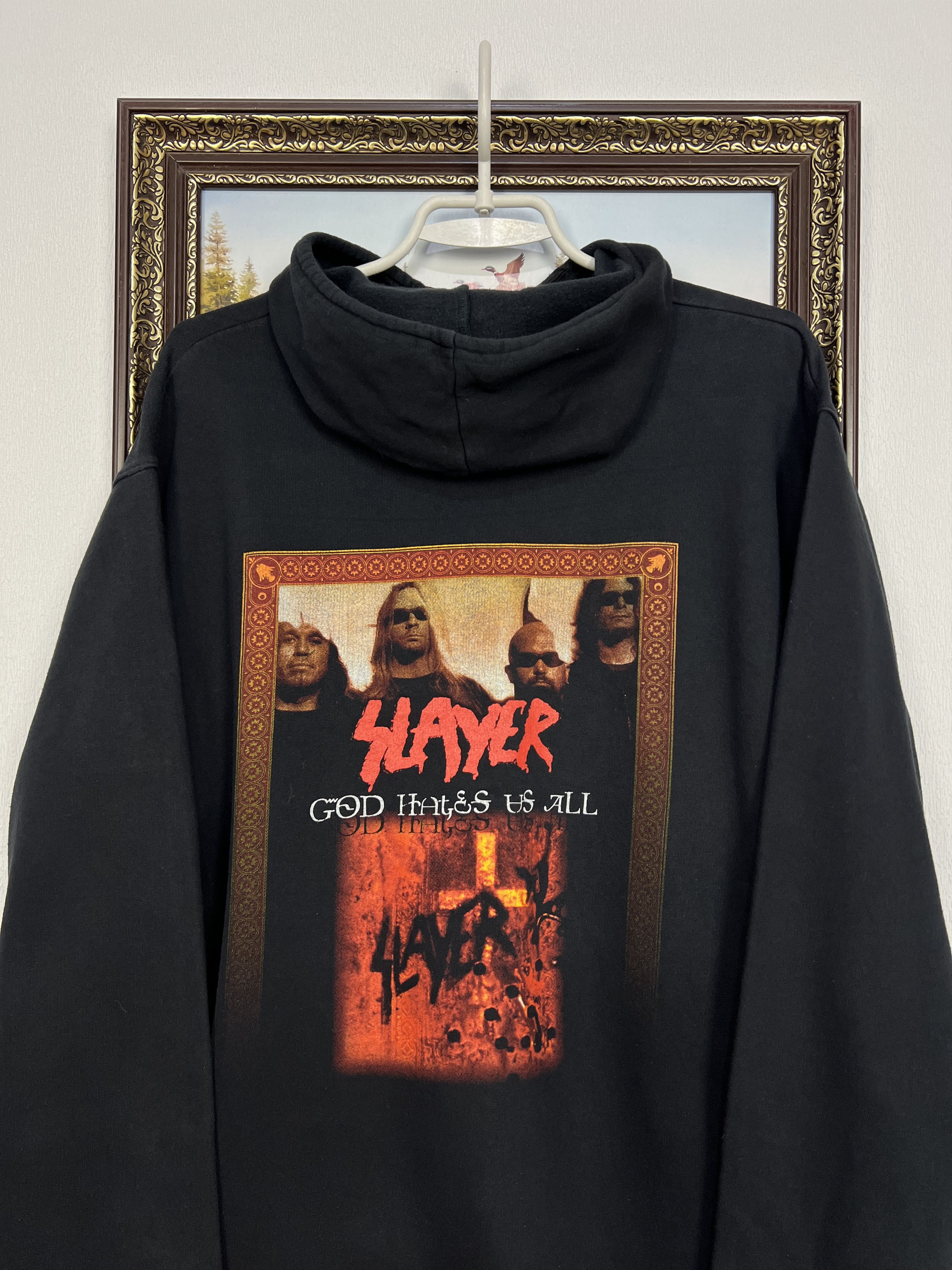Vintage Vintage Slayer God Hates Us All Over Print Hoodie Black Size US M / EU 48-50 / 2 - 8 Thumbnail