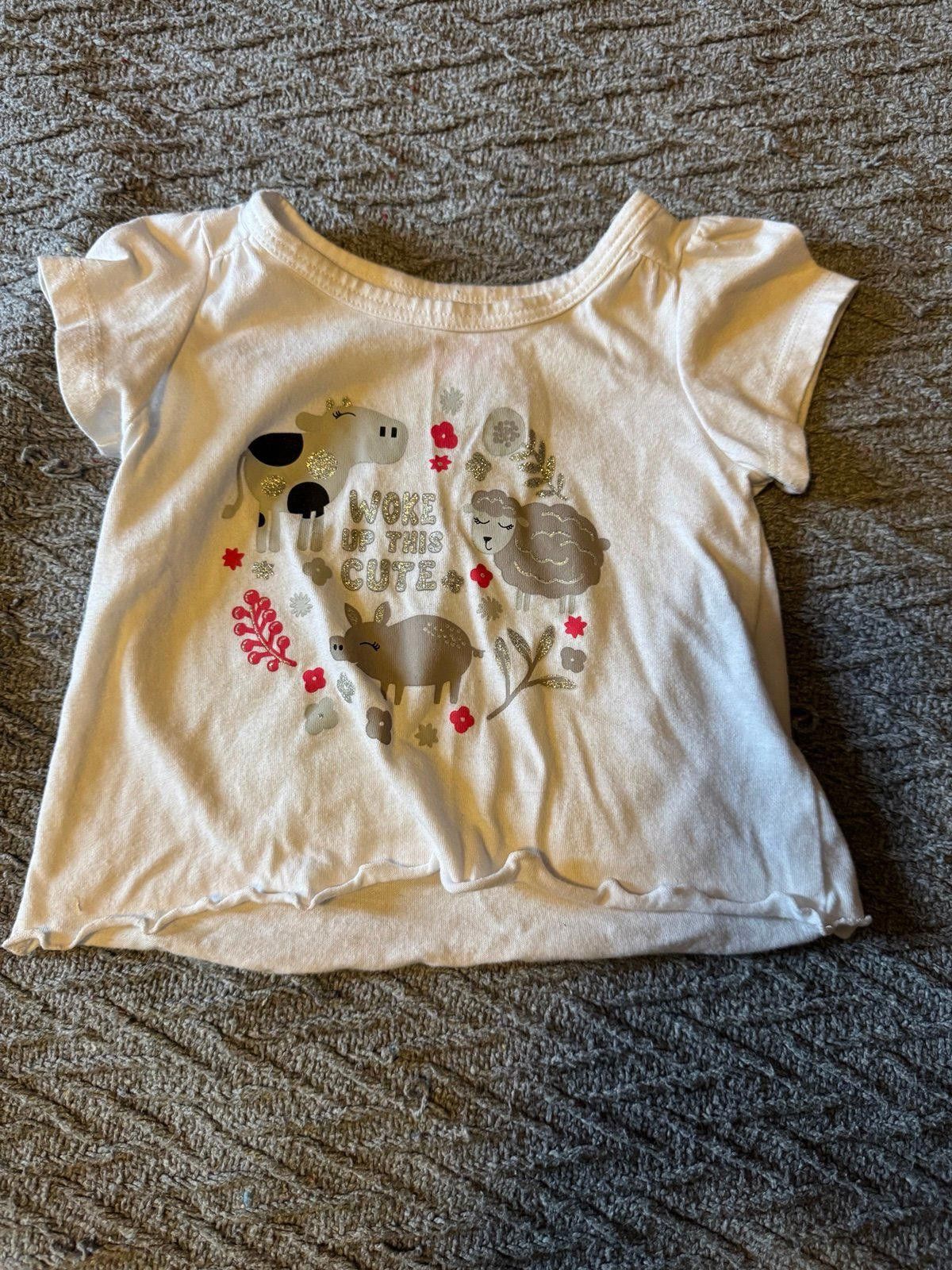 Designer 12 Month Girl Tee Woke Up Cute Size XXS / US 00 / IT 34 - 1 Thumbnail