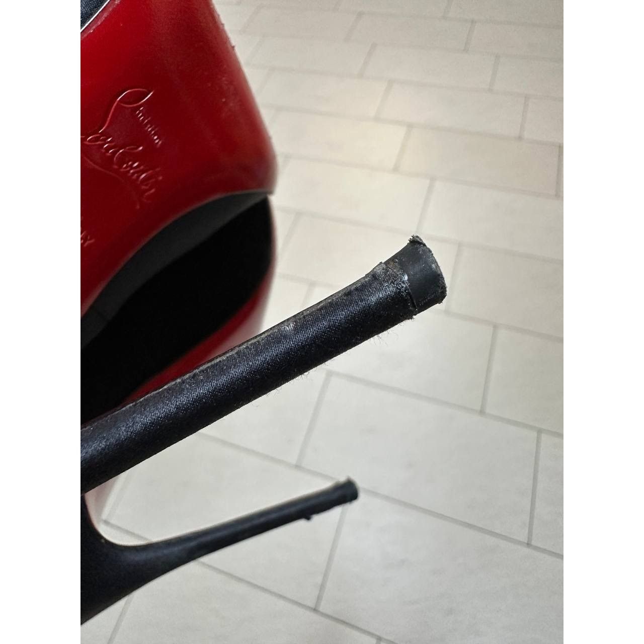 Christian Louboutin Christian Louboutin Black Satin Stiletto Pumps Heels Sz.38 Size US 7 / IT 37 - 8 Thumbnail