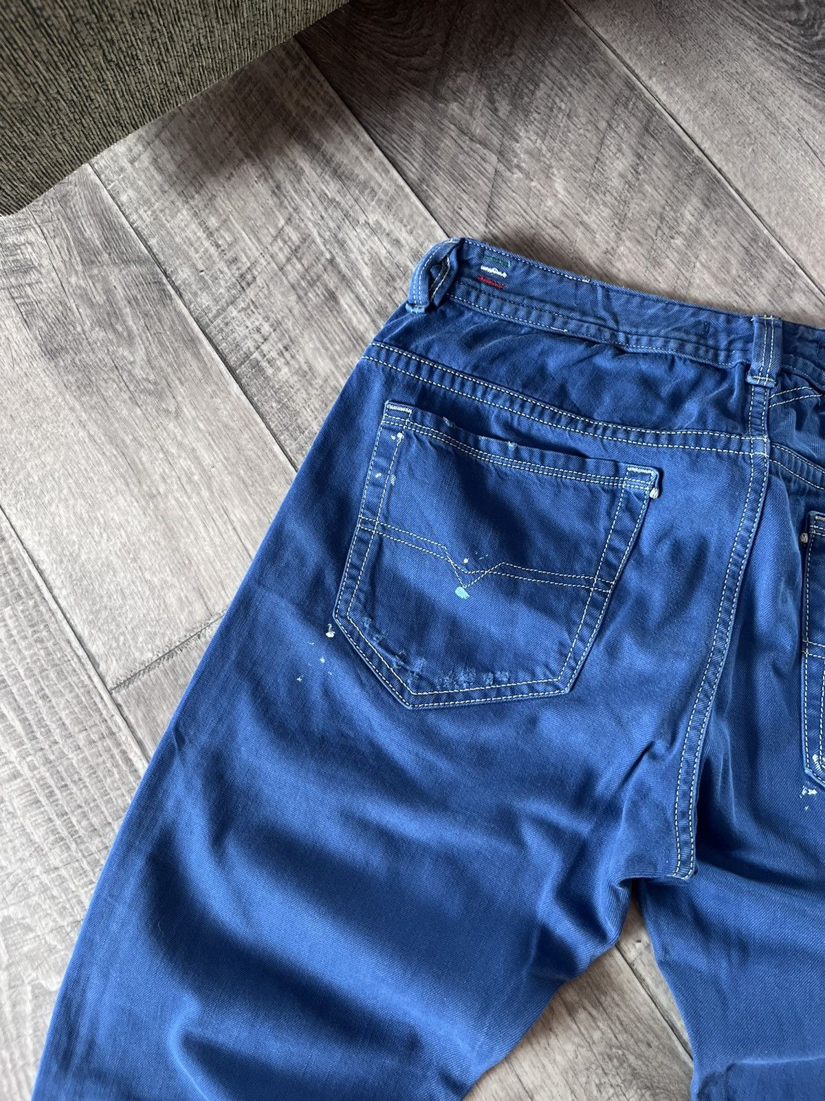 Diesel Rare Diesel D.N.A. S/S 2016 THAVAR Slim Skinny Painted Jeans Size US 33 - 17 Thumbnail