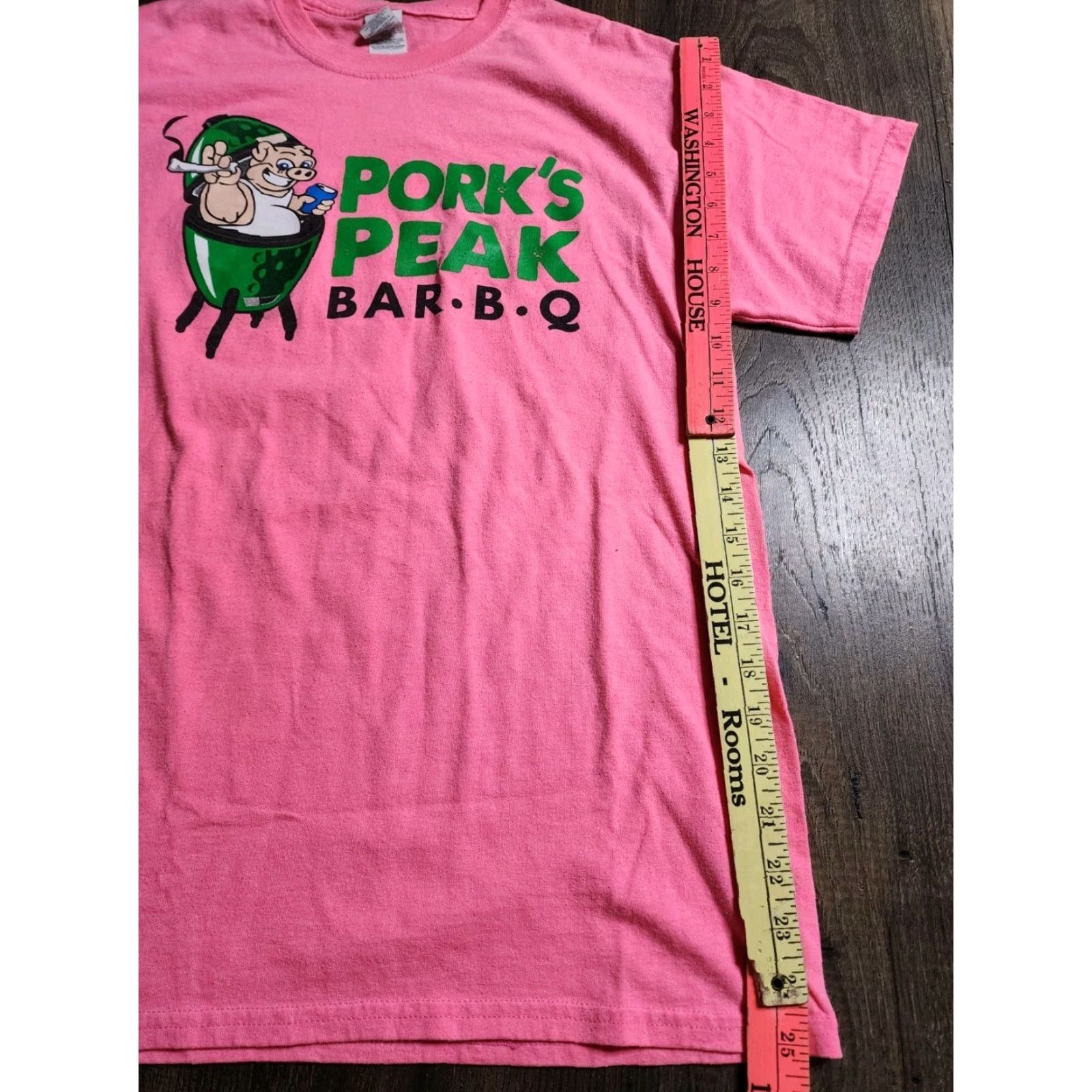 Gildan Gildan Funny BBQ T-Shirt Adult Medium Pink Double-Sided Graphic Tee Food & Drink Theme Mens Size US M / EU 48-50 / 2 - 4 Thumbnail