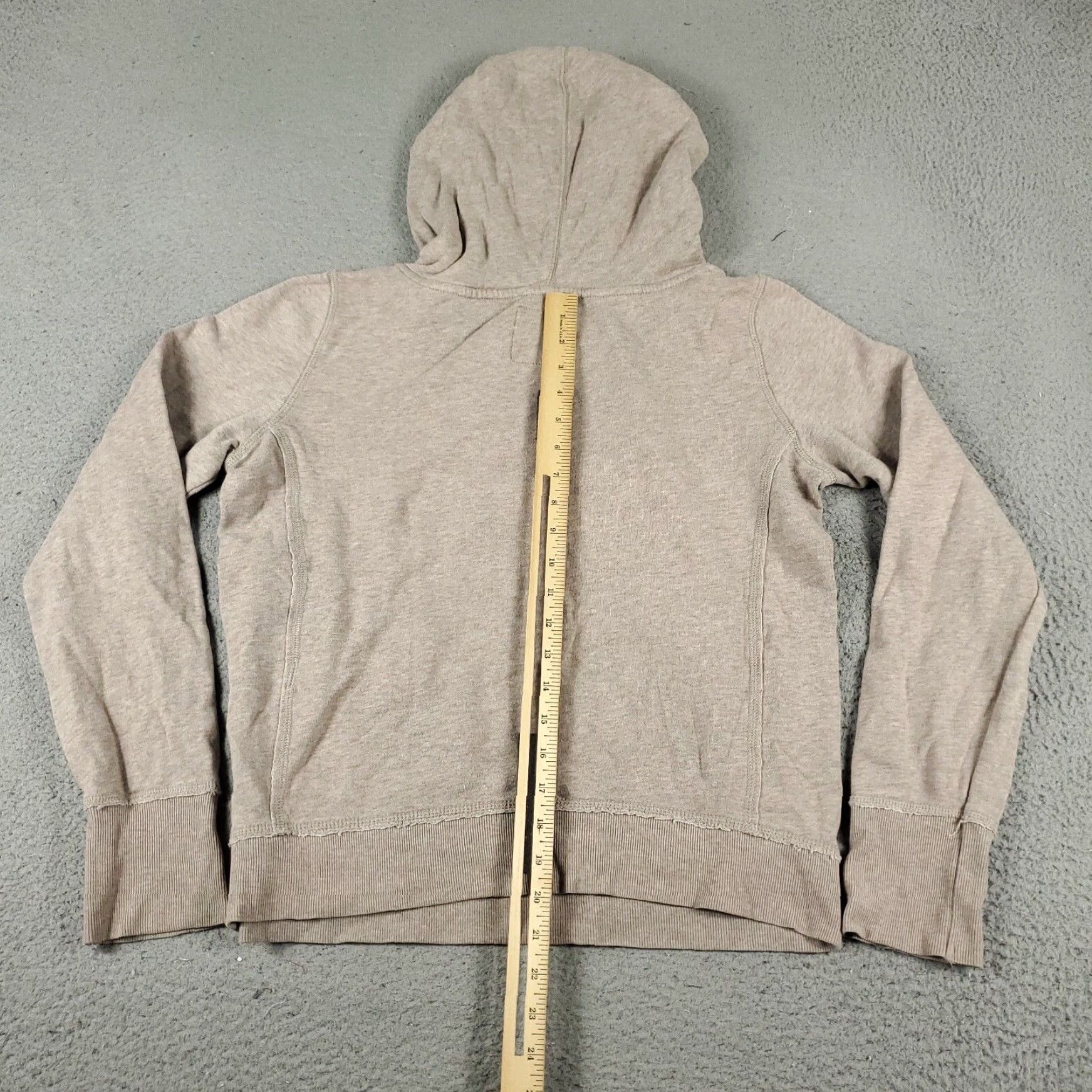 American Eagle Outfitters American Eagle Beige Hoodie Sweatshirt Women's Medium Cotton Blend Fleece Pullover Size M / US 6-8 / IT 42-44 - 7 Thumbnail