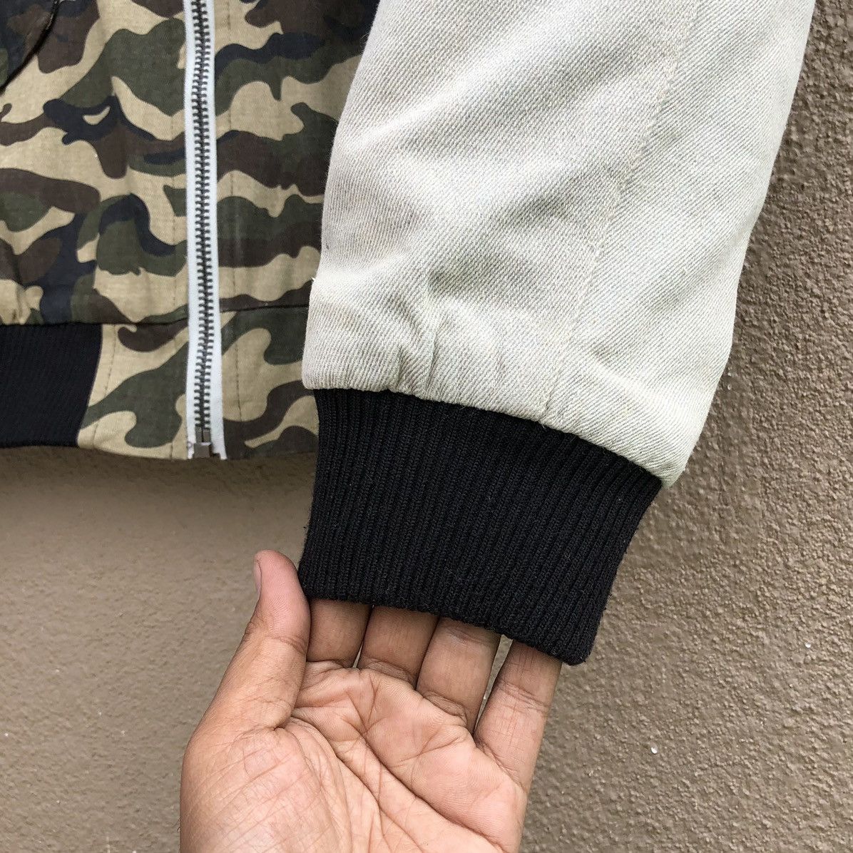 Vintage Vintage ABM Camo Design lined Quilted Bomber Jacket Size US L / EU 52-54 / 3 - 11 Thumbnail