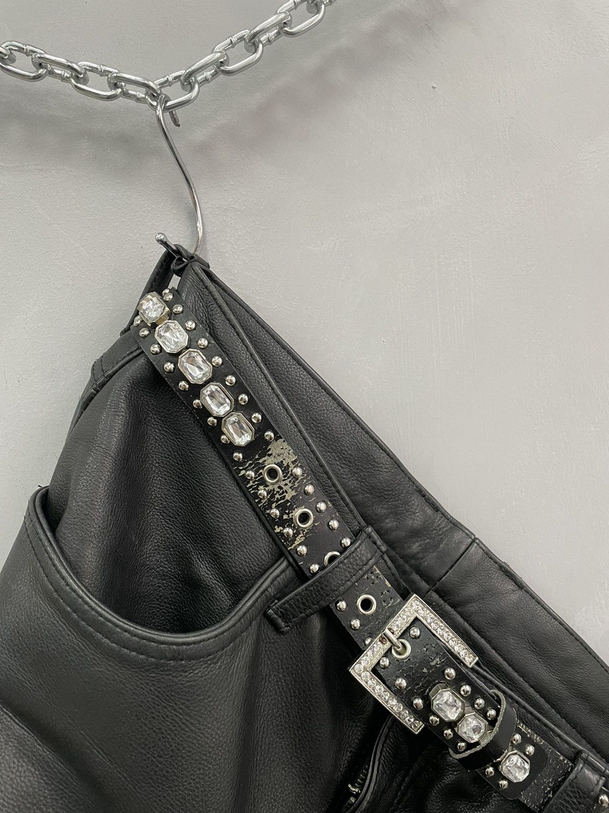 Hysteric Glamour × Vintage VINTAGE AVANT-GARDE GOTHIC LEATHER BELT RICK OWENS STYLE Size ONE SIZE - 11 Thumbnail
