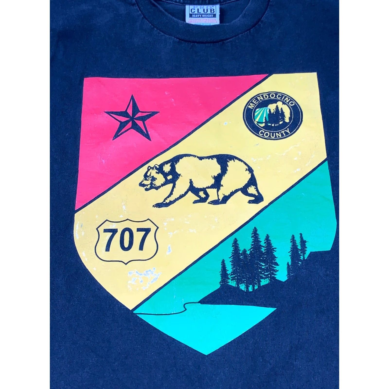 Vintage Mendocino County Rasta T Shirt Black LT Big & Tall Men Crew Neck Short Sleeve Pro Club Size US L / EU 52-54 / 3 - 3 Thumbnail
