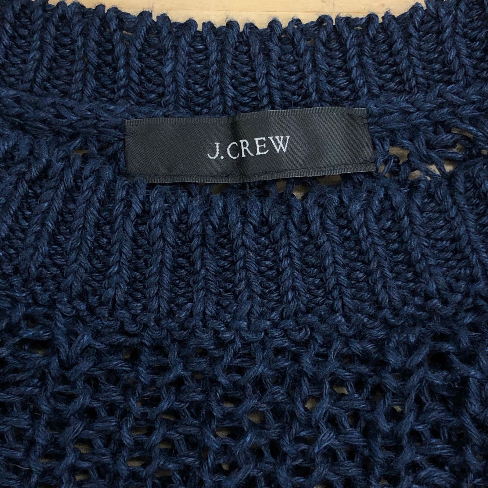 J.Crew J Crew Size S Sweater Relaxed Fit Linen Beach Open Knit Navy Size S / US 4 / IT 40 - 12 Thumbnail