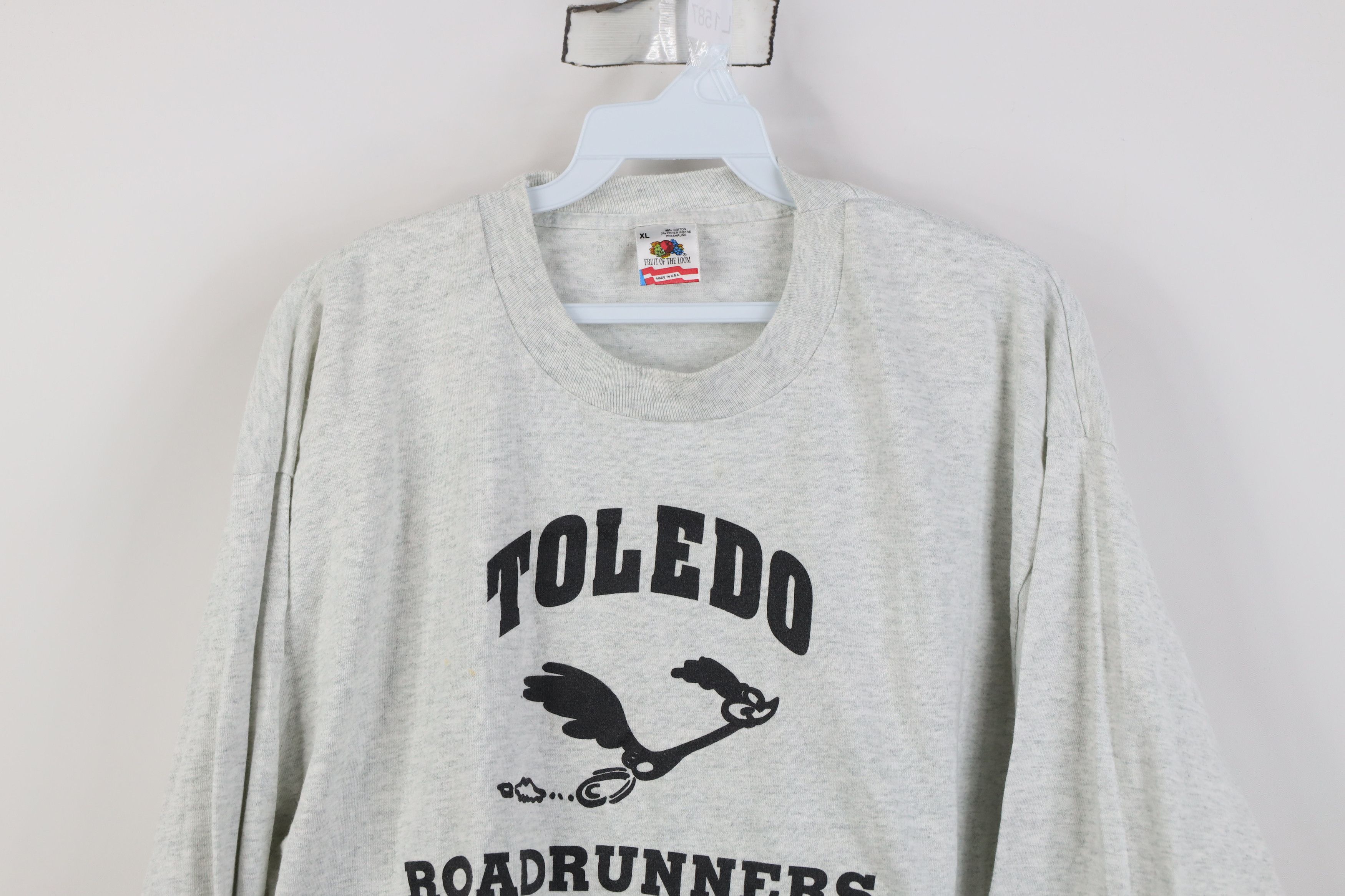 Vintage Vintage 90s Toledo Roadrunners Running Long Sleeve T-Shirt Size US XL / EU 56 / 4 - 2 Thumbnail