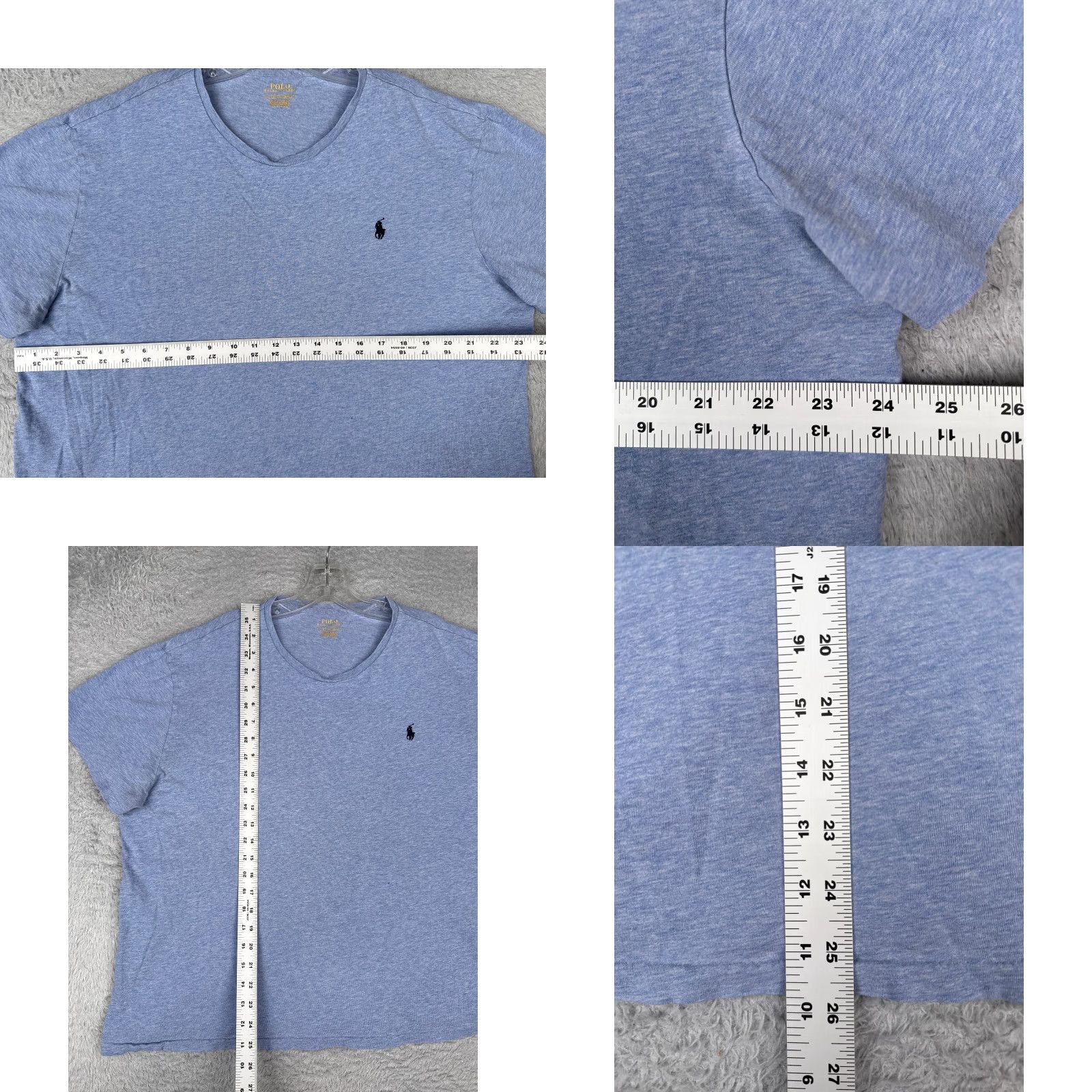 Ralph Lauren VINTAGE Ralph Lauren Polo Shirt Men XL Blue Cotton Crew Neck Short Sleeve Embroidered Logo All Seasons 90s Sports Designer Classic Size US XL / EU 56 / 4 - 8 Thumbnail