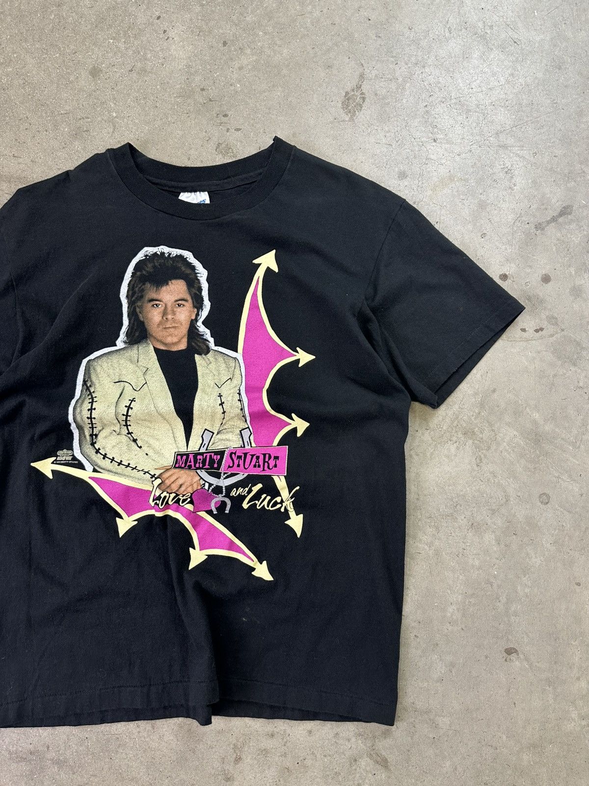 Vintage 90s Vintage Band Tee M/L Marty Stuart Love & Luck Tour Baggy Size US M / EU 48-50 / 2 - 2 Thumbnail