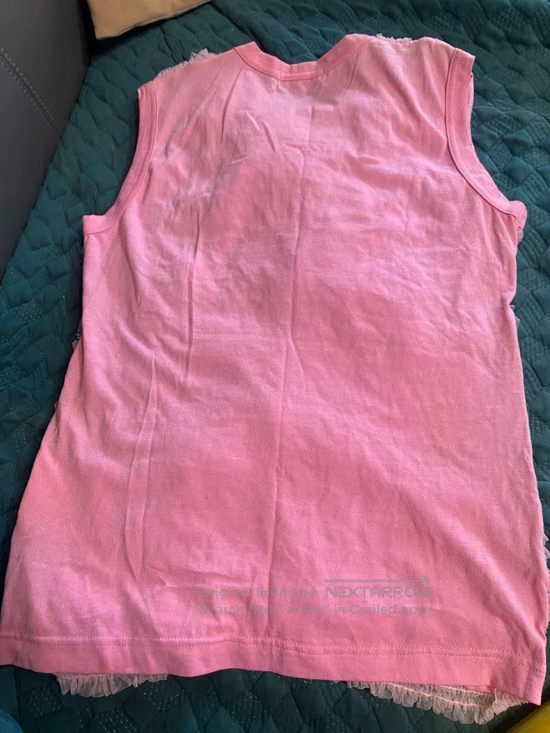 Comme des Garcons Comme Des Garcons Pink rose petal vest top with lace and f Size S / US 4 / IT 40 - 2 Thumbnail