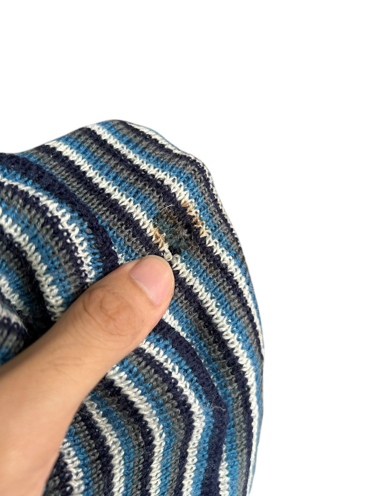 Japanese Brand × Kapital × Vintage Stripe Vintage Japanese Beanie Hats Distressed Size ONE SIZE - 7 Thumbnail