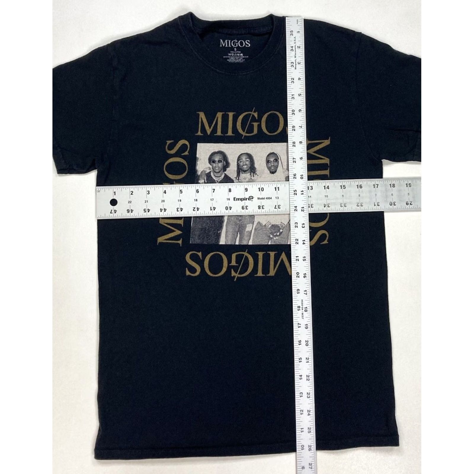Vintage Migos T-Shirt Women Small Black Short Sleeve Crew Neck Pullover Casual Shirt Hip Hop Music All Seasons Size S / US 4 / IT 40 - 5 Thumbnail
