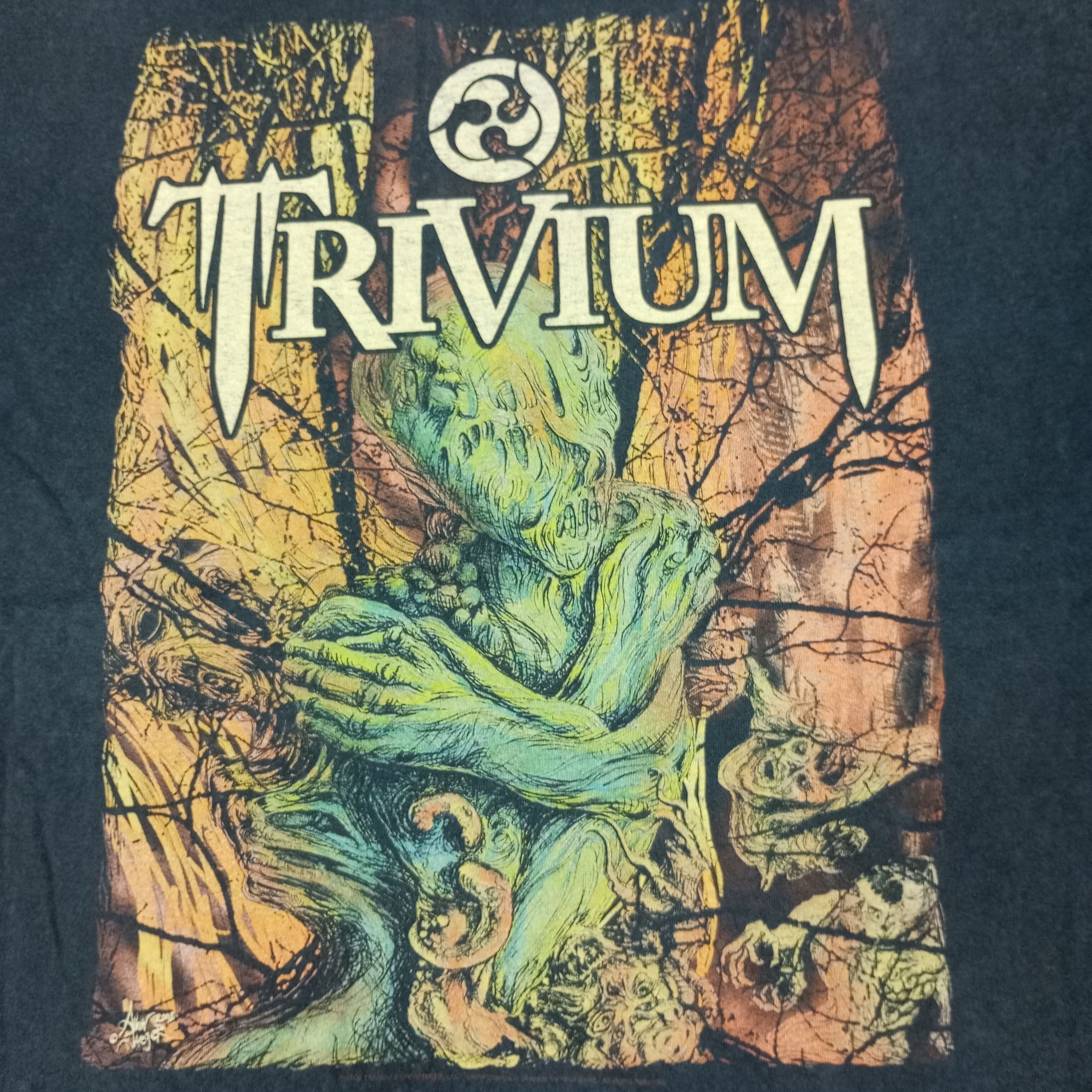 Band Tees × Vintage Trivium Band Rock Music Distressed Tshirt Size US L / EU 52-54 / 3 - 2 Thumbnail
