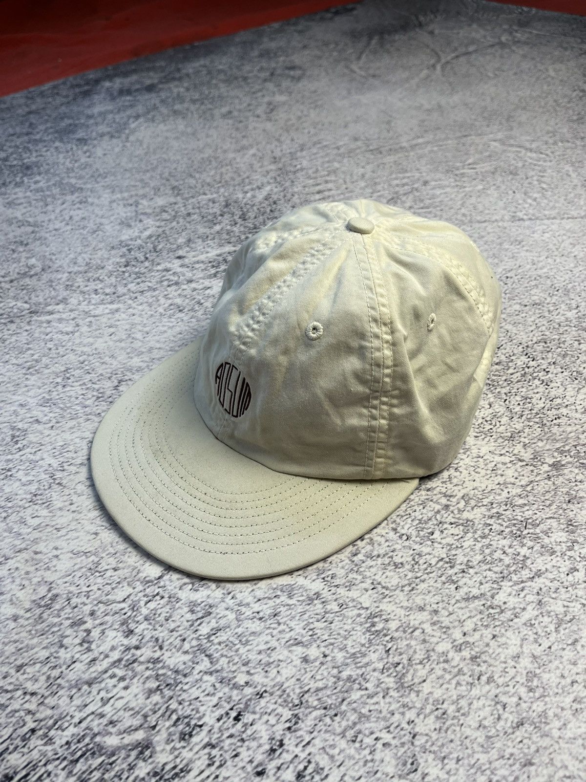 Adsum Vintage Adsum White Cotton Lux Cap Size ONE SIZE - 1 Thumbnail