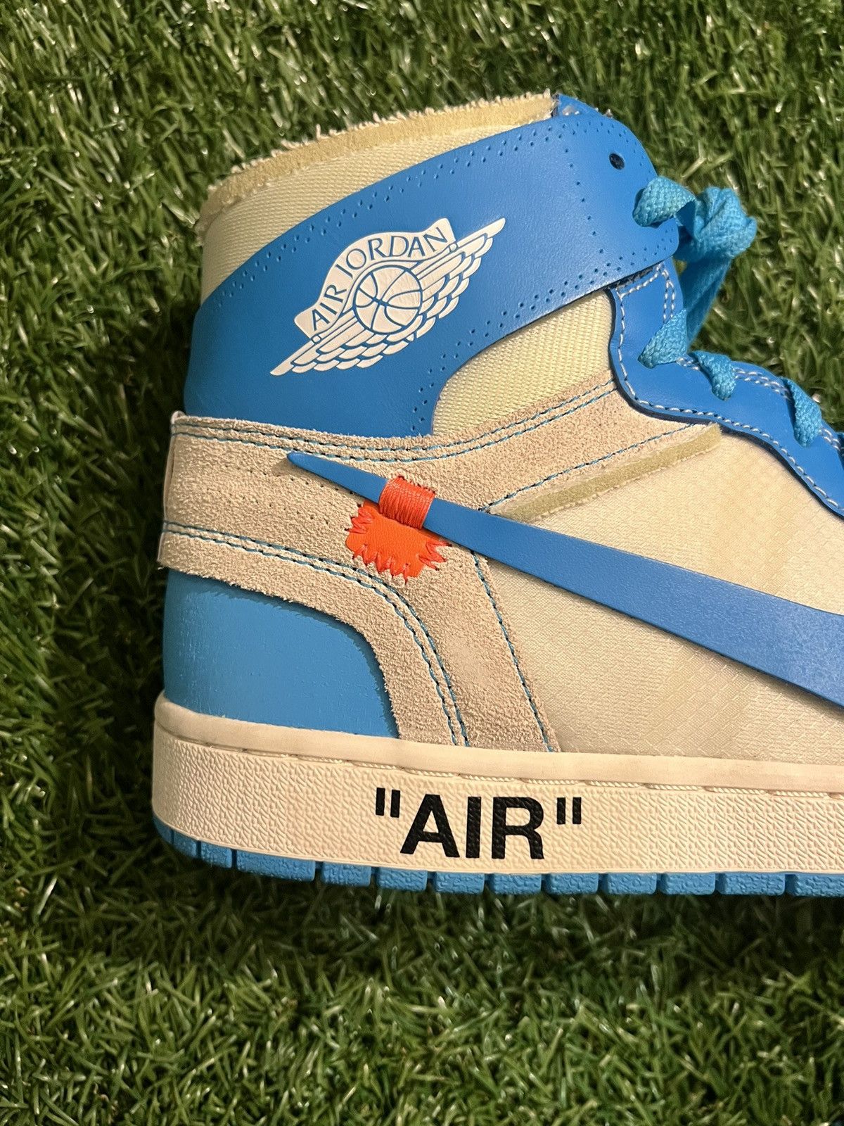 Off-White Off White Nike Jordan 1 UNC High Sneaker Blue Shoes Size US 11.5 / EU 44-45 - 5 Thumbnail