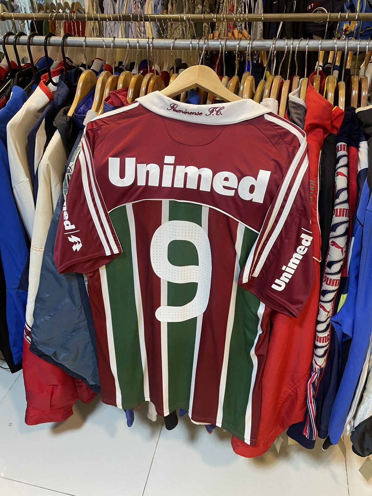 Adidas 2008-2009 Fluminese Home Kit Size US L / EU 52-54 / 3 - 3 Thumbnail