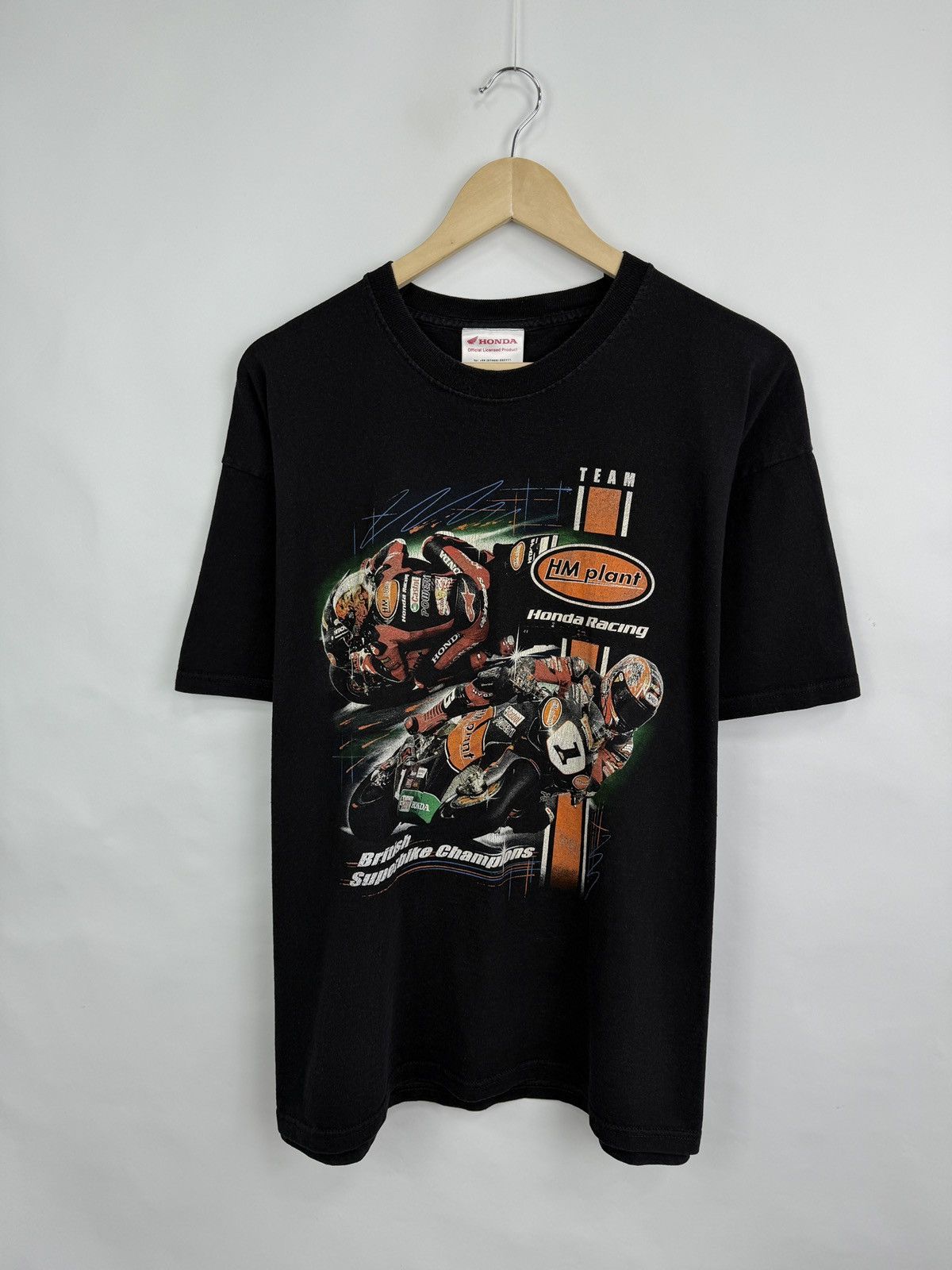 Honda 🇬🇧 Vintage Honda HM Plant Kiyo T-Shirt British Superbike K1yo Size US XL / EU 56 / 4 - 4 Thumbnail