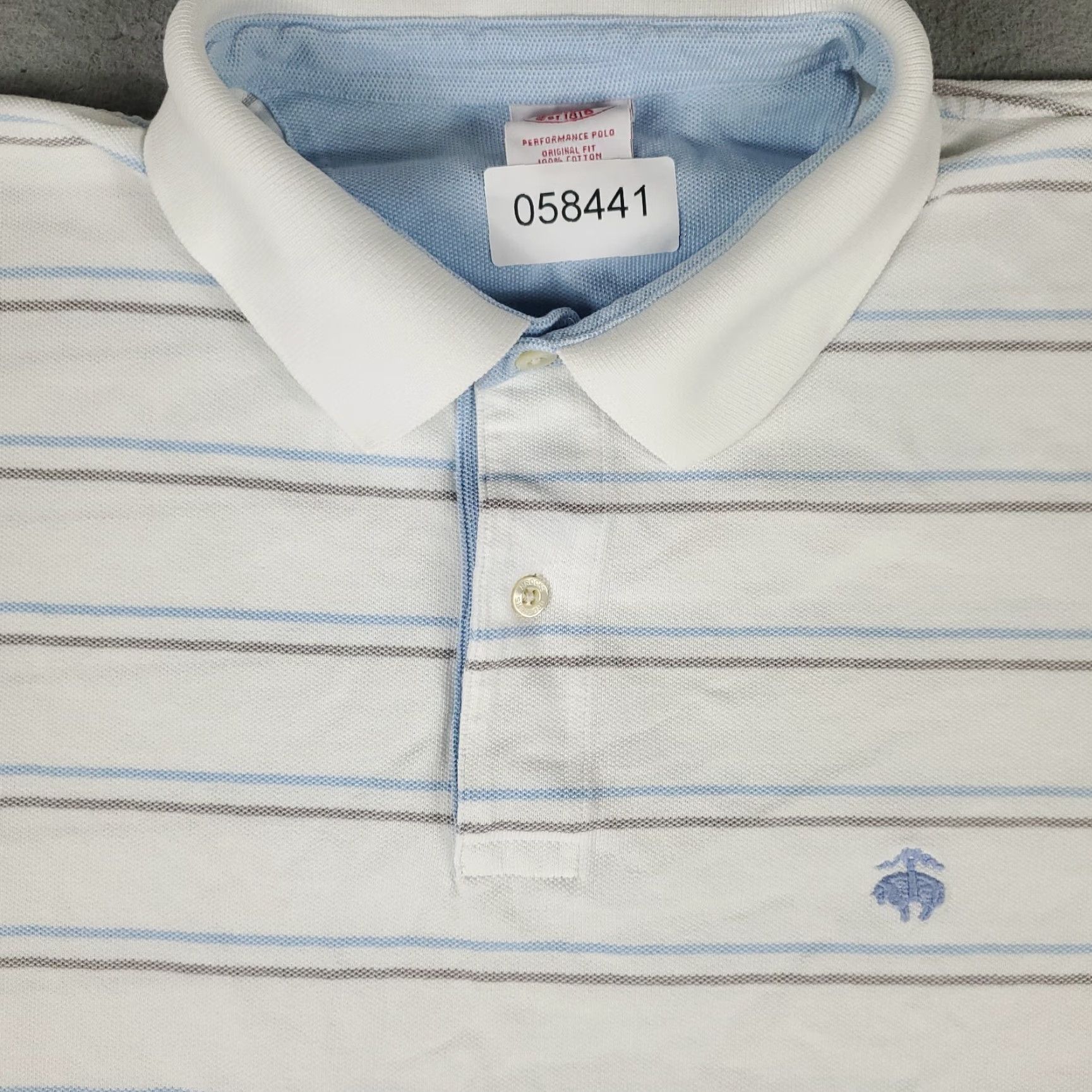 Brooks Brothers Brooks Brothers Polo Shirt Mens Large White Striped Casual Short Sleeve Modern Classic Size US L / EU 52-54 / 3 - 2 Thumbnail