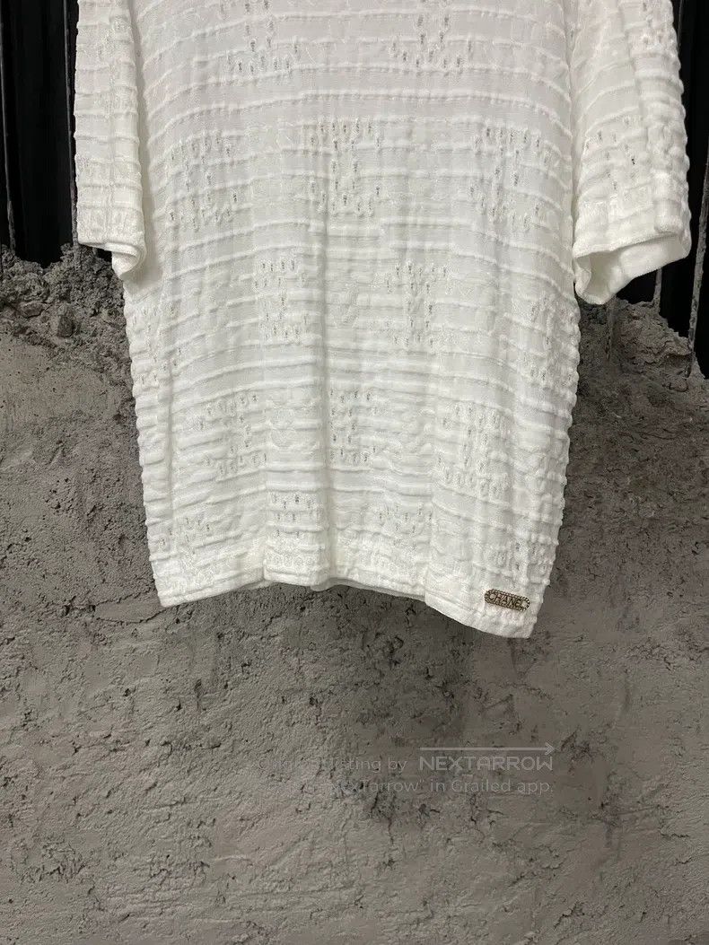 Chanel Chanel White hollow logo short sleeves Size M / US 6-8 / IT 42-44 - 4 Thumbnail