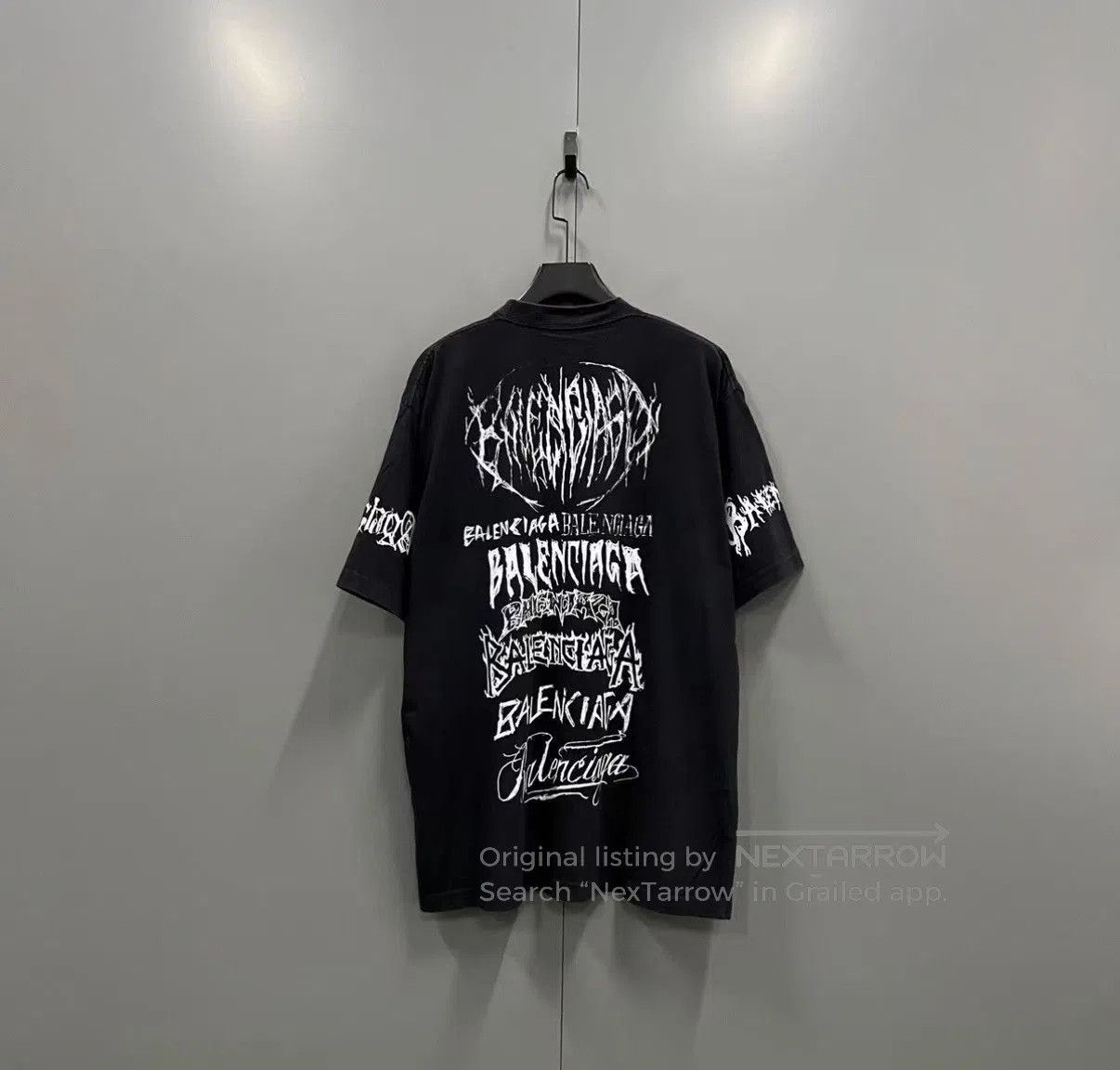 Balenciaga Black Short Sleeve Graphic Print T-Shirt. Size US M / EU 48-50 / 2 - 2 Thumbnail